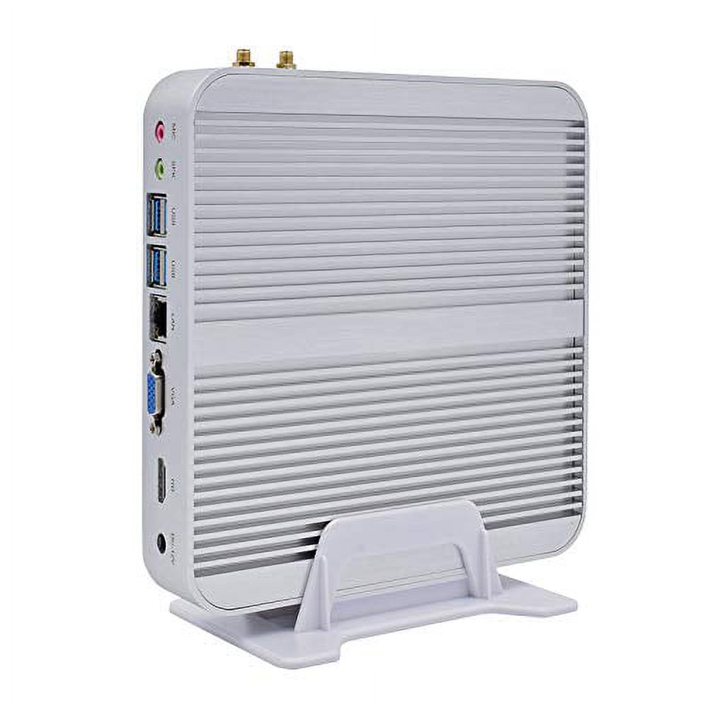 PARTAKER Fanless Mini PC,Mini Computer,Mini PC Windows 10 HTPC with Intel i3 6157U Dual Core CPU, 8GB Ram 128GB SSD 1TB HDD, HDMI,VGA, 4USB 3.0, Aluminum Alloy Chassis