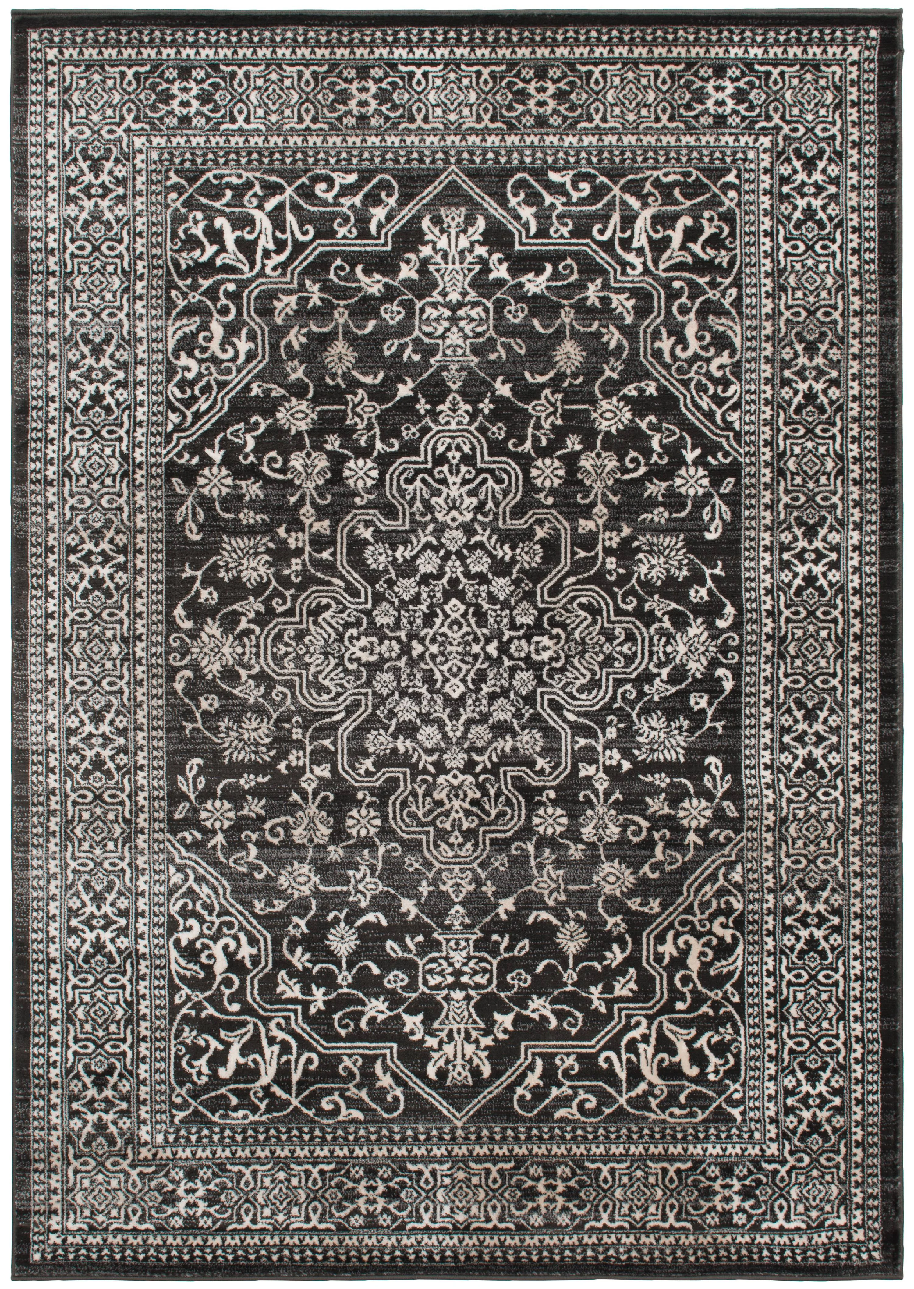 Mayberry Rug  7 ft. 10 in. x 9 ft. 10 in. Lodge King Untamed Area Rug - Black
