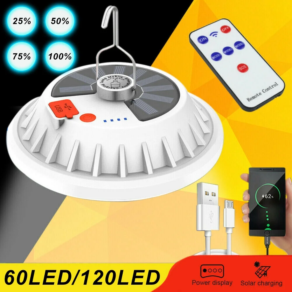 LED Rechargeable Outdoor Camping Light,USB Tent Light,Lantern for Hiking Ultra Bright Lamp-120 LED