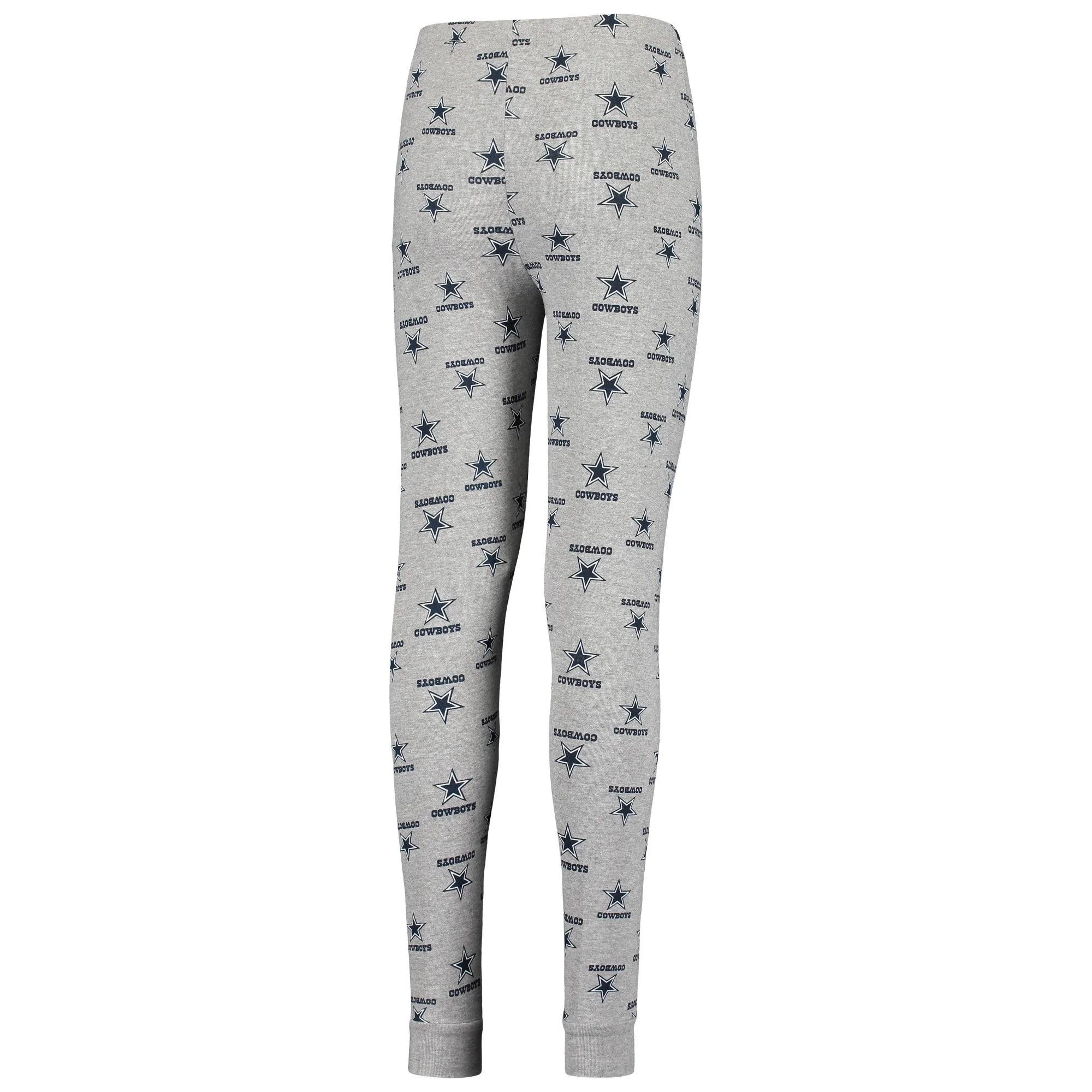 Youth Heathered Gray Dallas Cowboys Long Sleeve T-Shirt & Pants Sleep Set