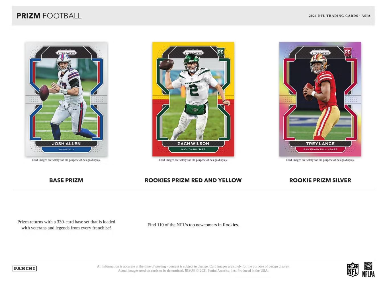 NFL Panini 2021 Prizm Football Asia Tmall Trading Card Box (1 Pack Per Box; 6 Cards Per Pack)