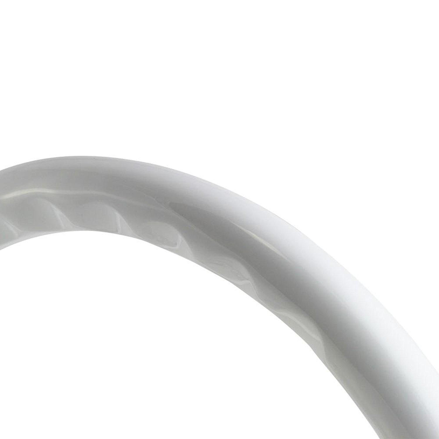 350mm Classic Chrome Marine Boat Steering Wheel with White Grip and Horn Cover Plate