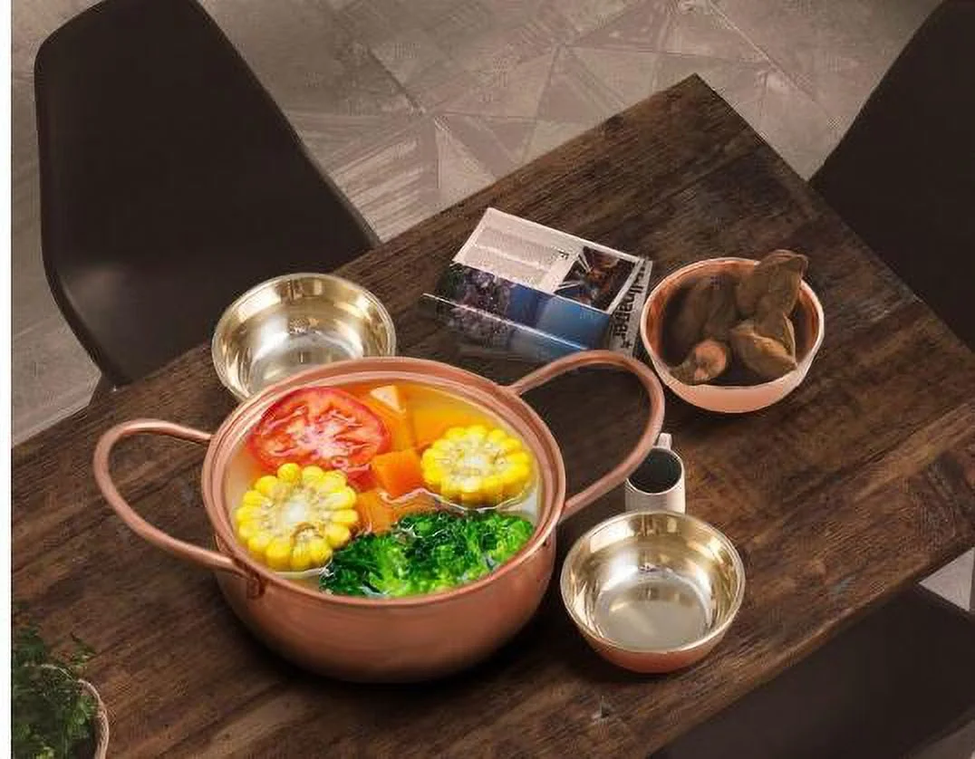 99.9% Pure Brass Bowl Chopsticks Spoon Set, Brass Bowl Diameter-4.9 inches Heigth 2 inches, Chopsticks9.6 inches, Spoon 5.9 inches