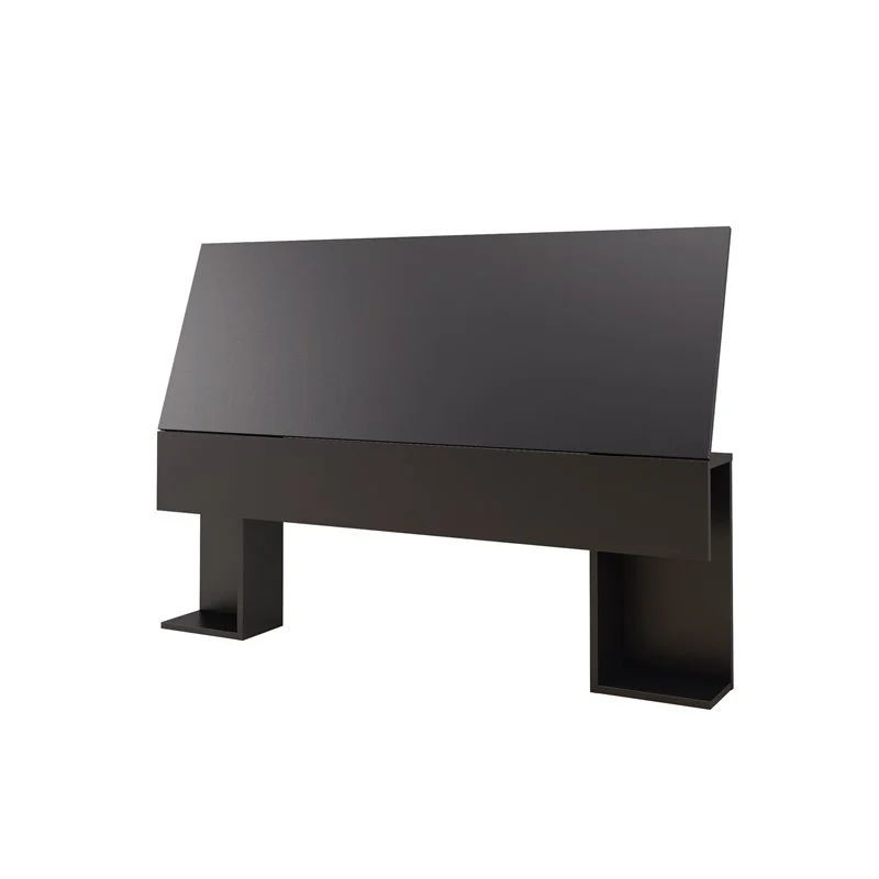 Atlin Designs Modern Engineered Wood 4 Piece Full Size Bedroom Set in Black