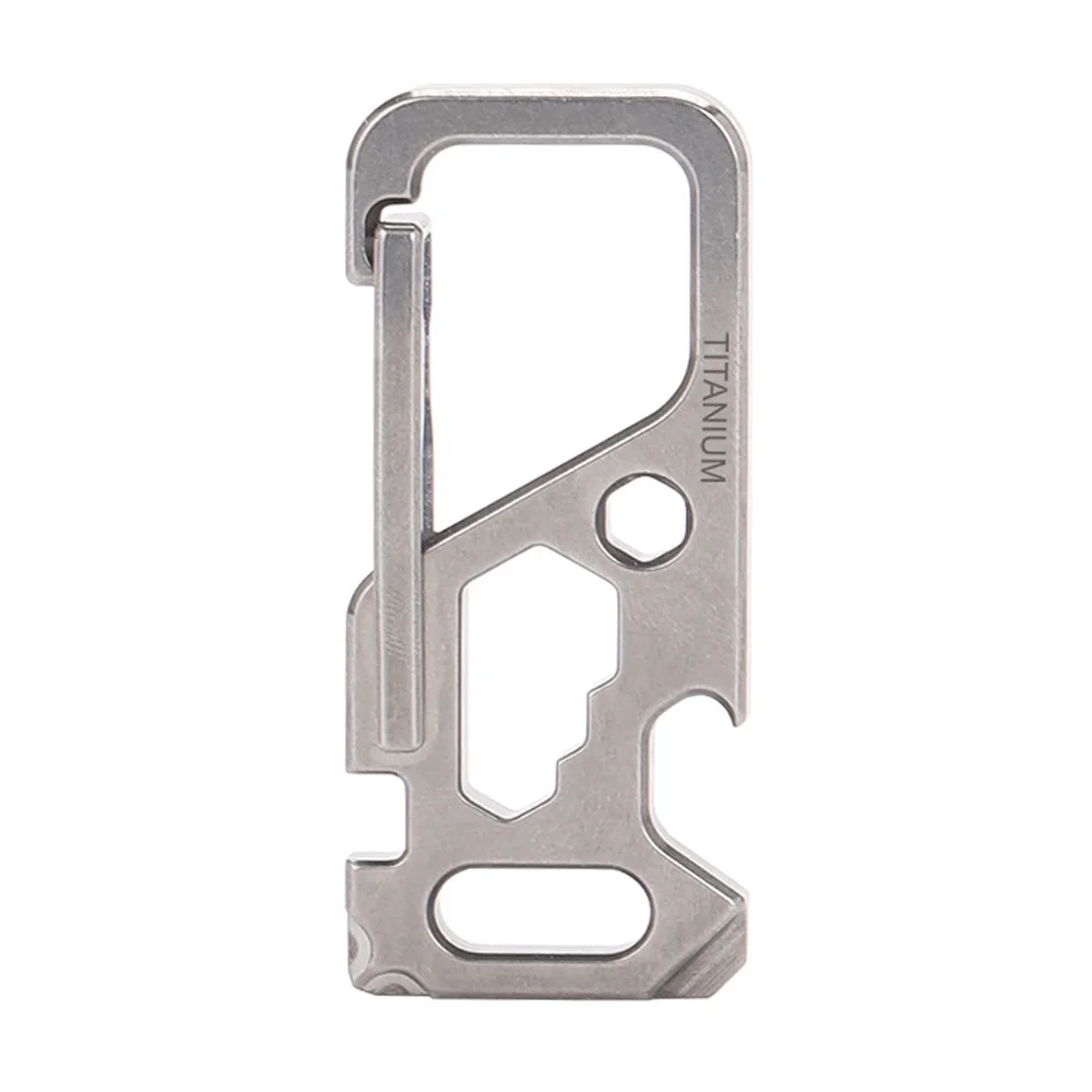 OWSOO Outdoor Multi-Tool Titanium Alloy Clip Key Chain Holder Bottle Opener Bike Tool