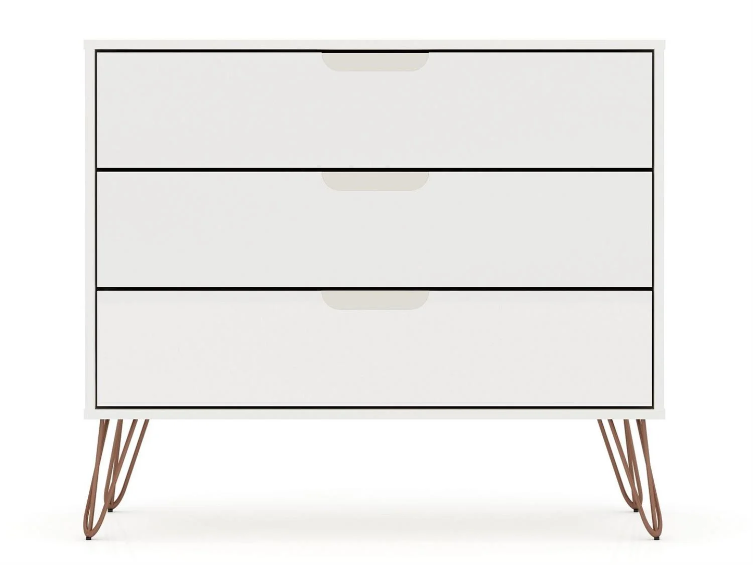 Rockefeller 3-Drawer Dresser (Set of 2)