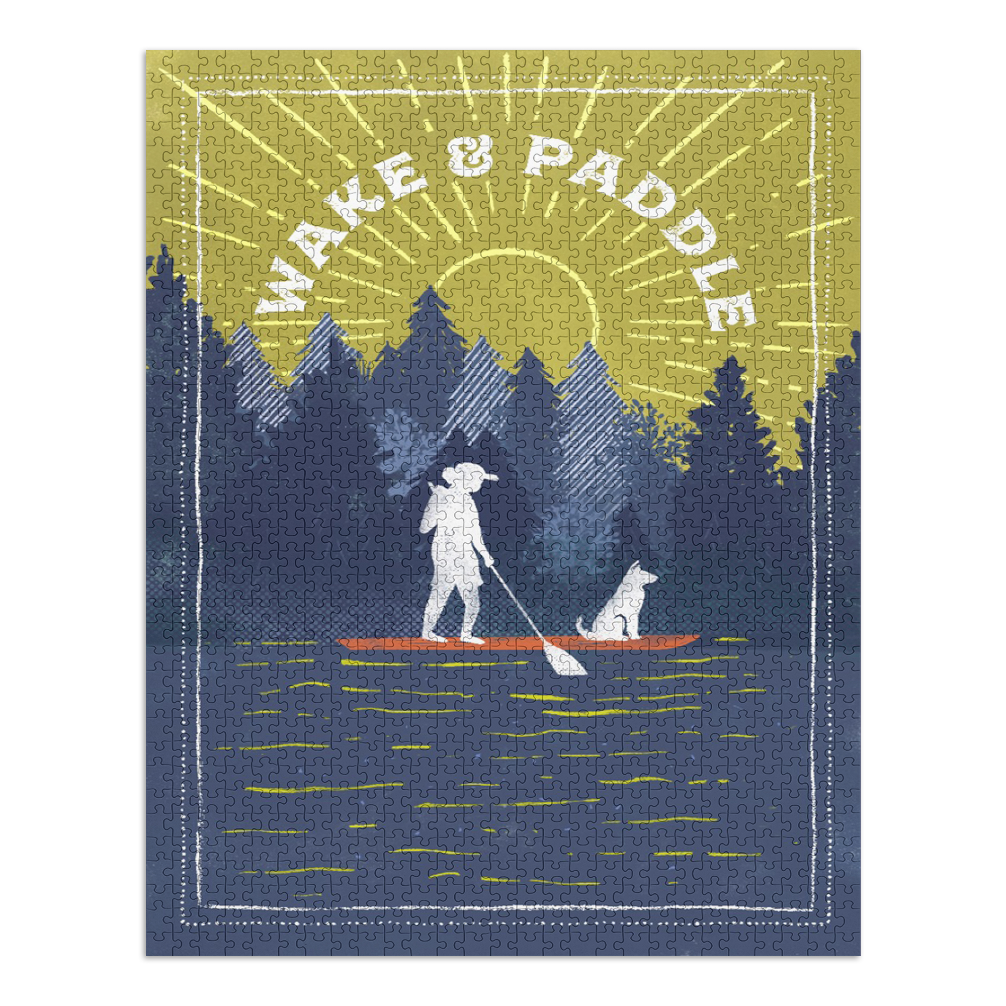 Lake Life Series, Wake and Paddle, Landscape With Trees (1000 Piece Puzzle, Size 19x27, Challenging Jigsaw Puzzle for Adults and Family, Made in USA)