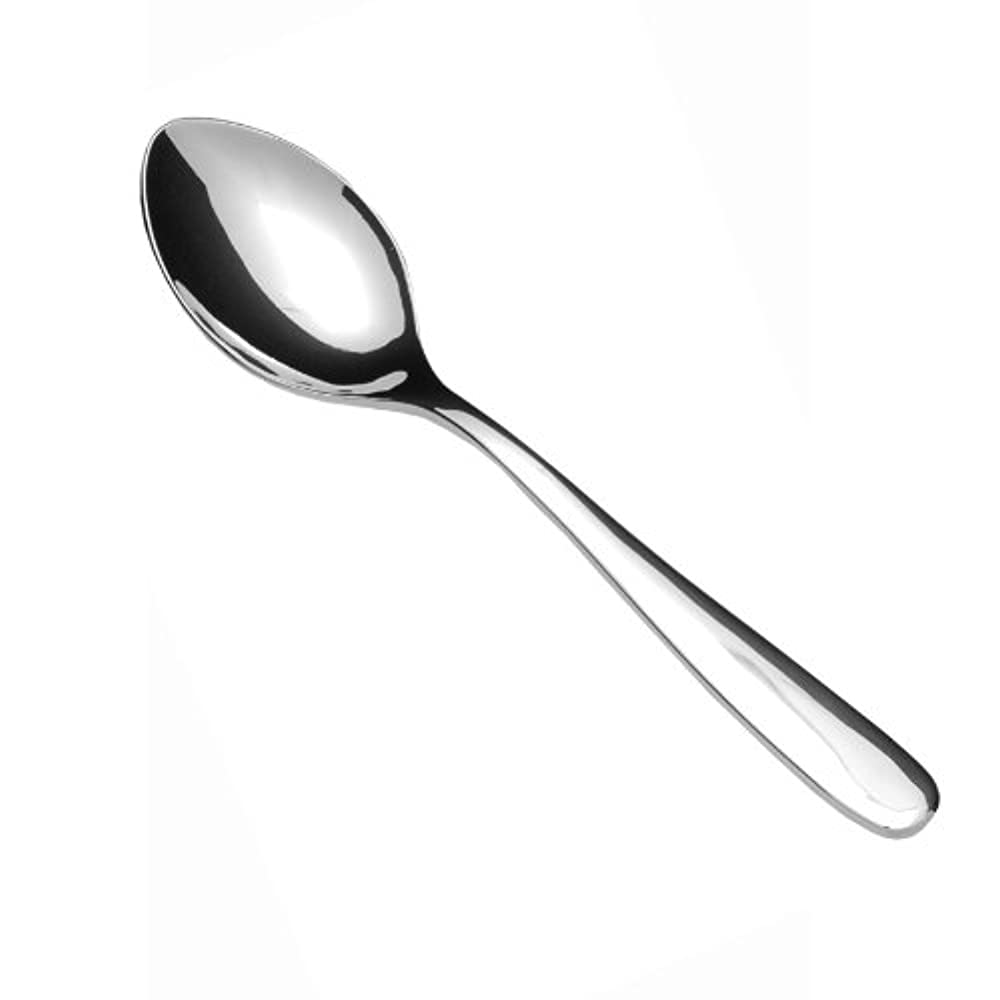 Fortessa Grand City 18/10 Stainless Steel Flatware Dessert/Oval Soup Spoon, Set of 12