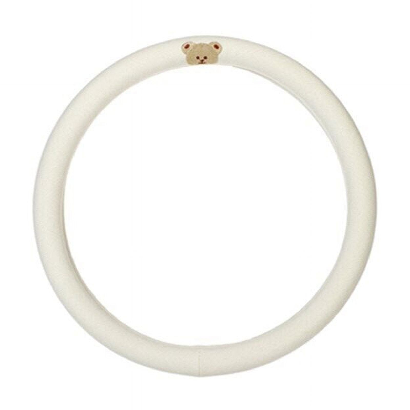 Car Cartoon Steering Wheel Cover Embroidery Cotton Linen Non-slip Handle Decor