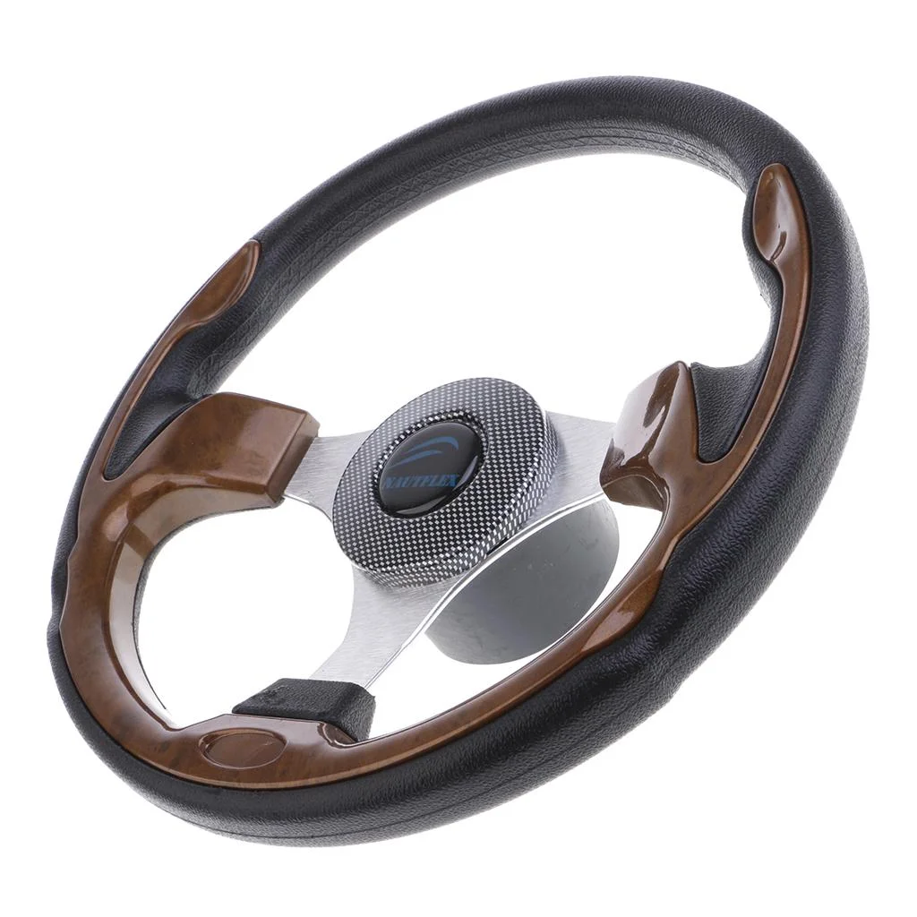 Marine Boat 13.6'' 320mm Steering Wheel W/ 3/4'' Tapered Key Adapter 3 spoke