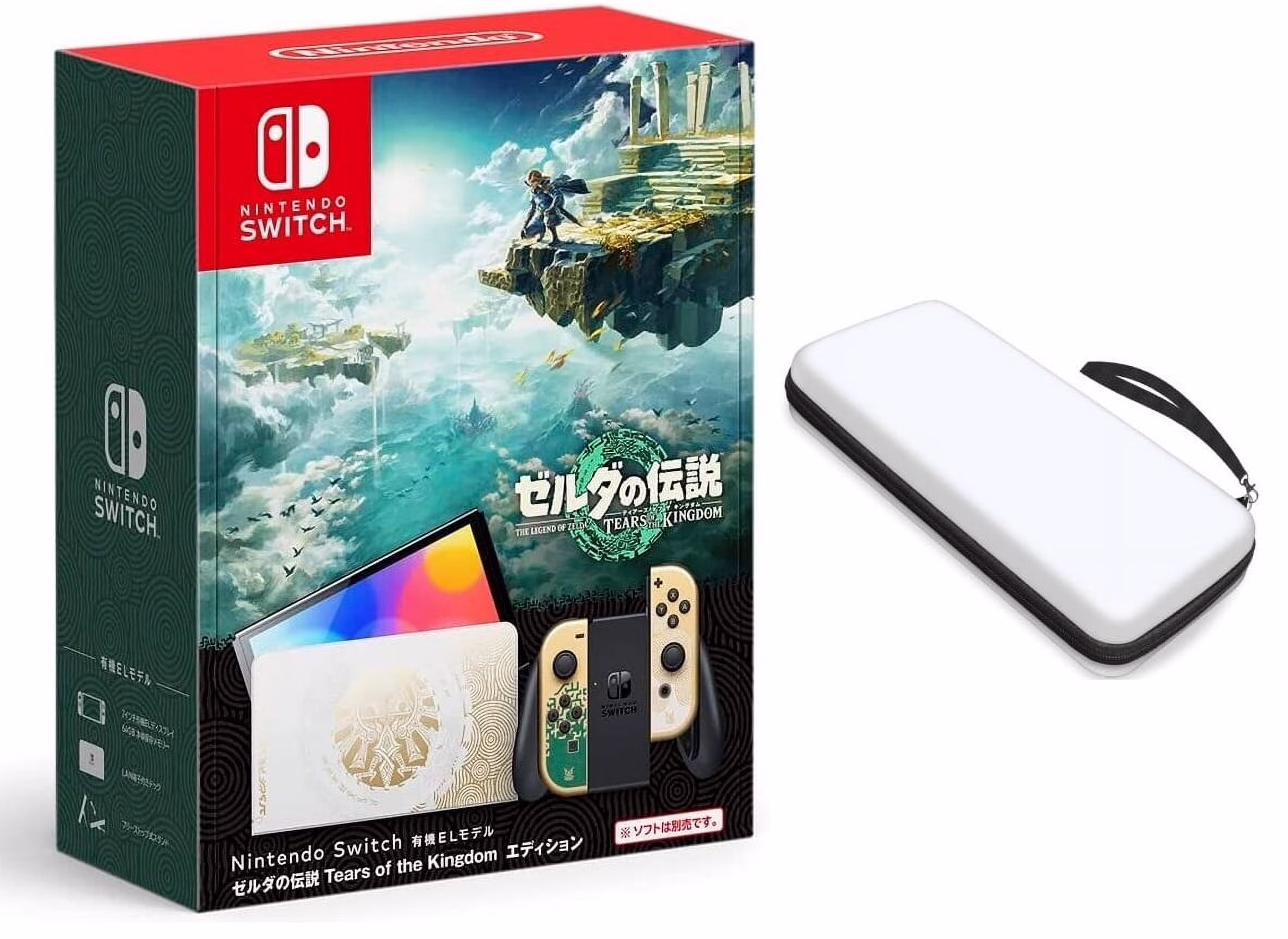 Nintendo Switch OLED Zelda The Legend of Zelda Tears of the Kingdom W/Carry Case