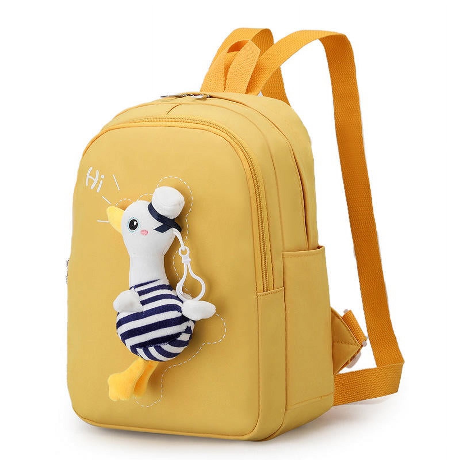 VATENIC Cute Duck Kids Toddler Preschool Kindergarten Backpack for Girls, Kids Travel Lunch Bags for 2 3 4 5 6 Years Old,Yellow