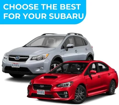 Front Bumper License Plate Bracket for Subaru 2000-2023, Plate Holder Set w 6 Unique Screw Bolts & Wrench Kit, License Tag Mounting Kit, Quality Plate Holders, Premium Car & Truck Accessories