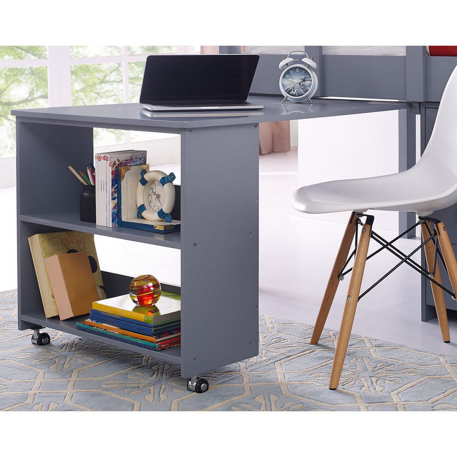 Loft Bed with Desk, Loft Bed Twin, Twin Loft Bed, Kids Loft Bed, Low Loft Bed, Toddler Loft Bed by Naomi Home Twin/Grey