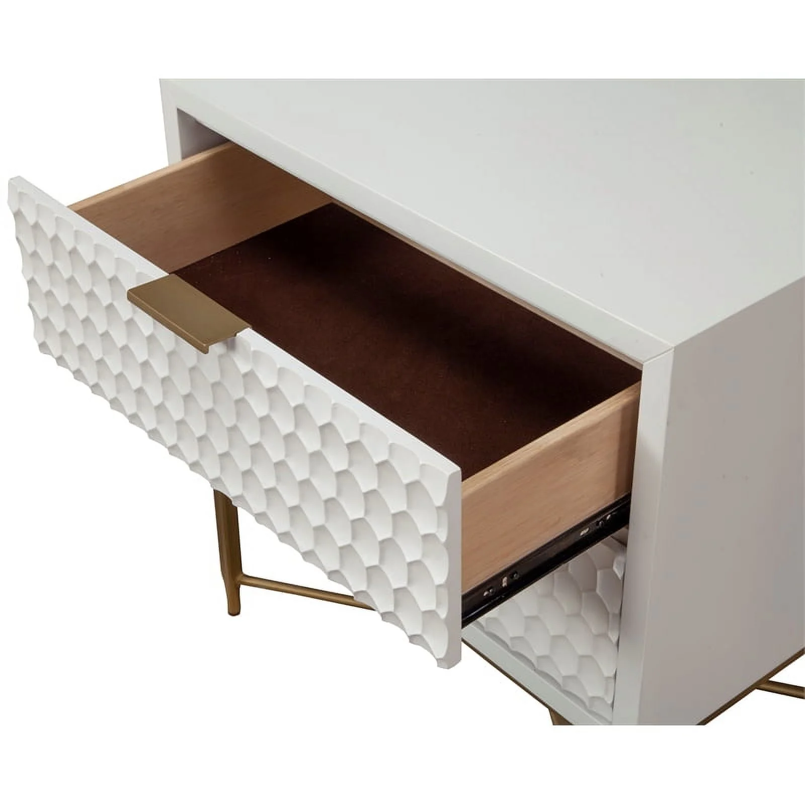 Home Square 4 Piece Set with Nightstand Standard King Wood Headboard and Chest