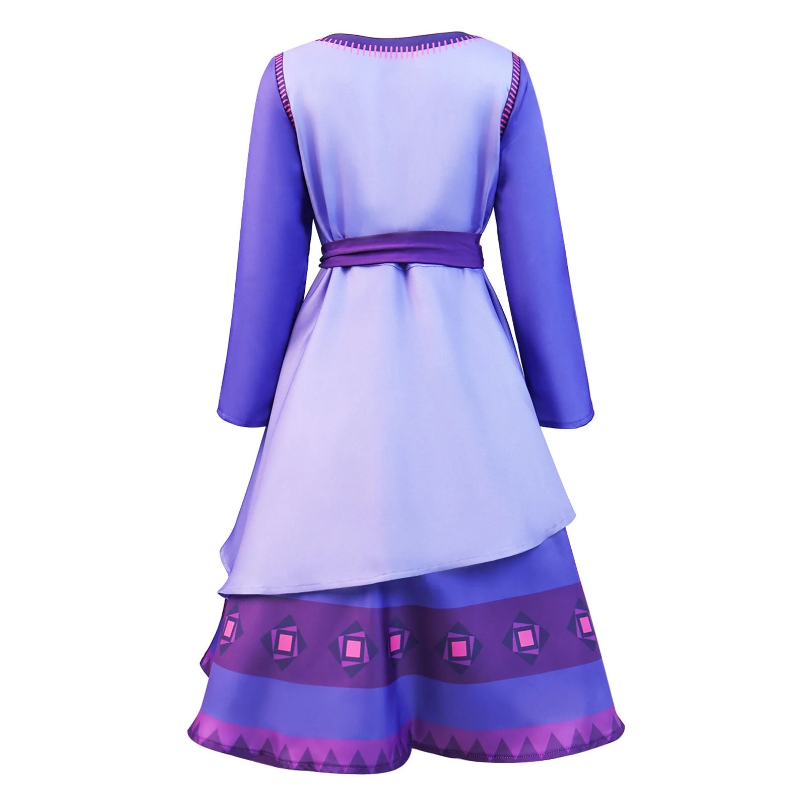 Girls Asha Costume Princess Dress Cosplay Party Outfits Set, 4-10Y