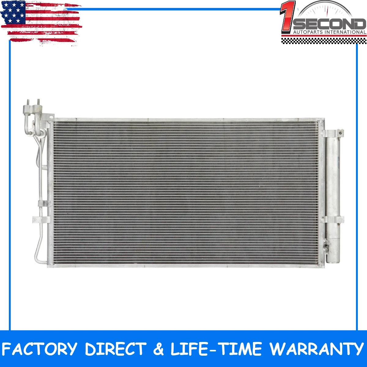 1second Condenser Compatible with Hyundai Genesis Coupe 2013-2016 13 14 15 16 V6 3.8L 4424