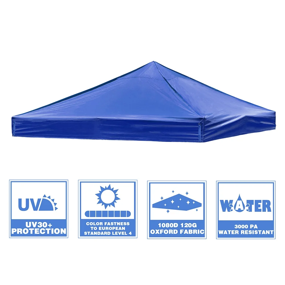 InstaHibit 10x10Ft Replacement Pop up Canopy Top Cover UV30+ Outdoor Patio