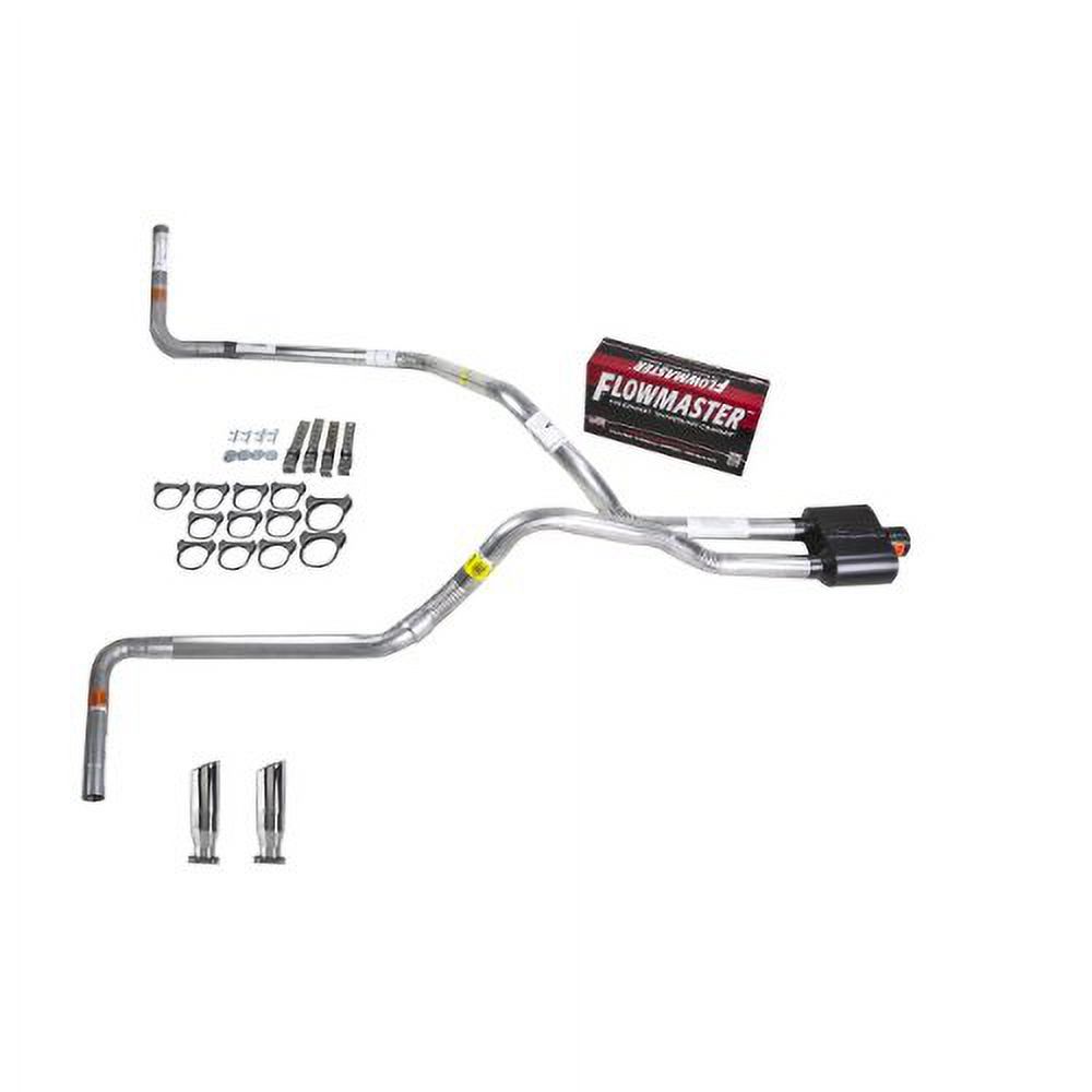 Truck Exhaust Kits - DIY dual exhaust system 2.5 pipe Flowmaster Super 10 RC Tip Side Exit