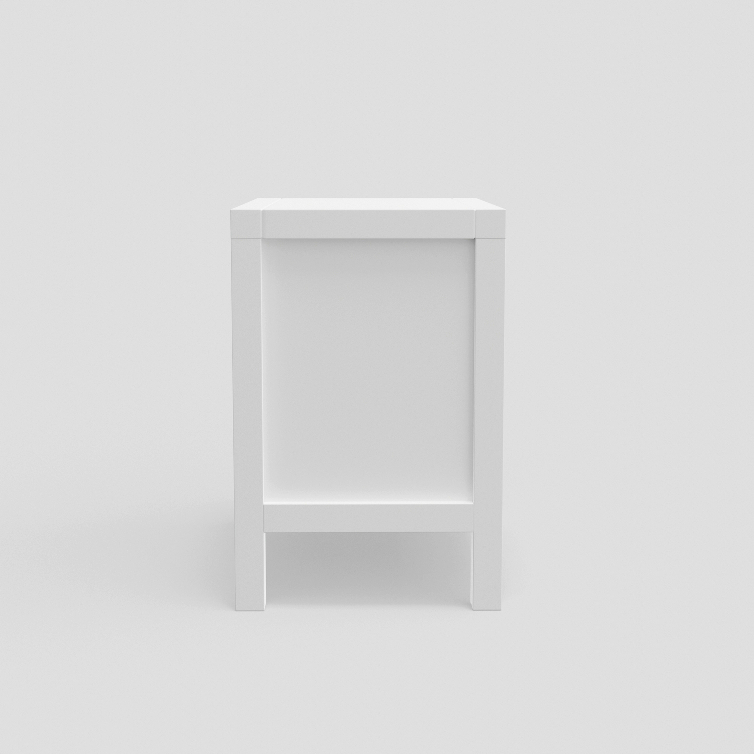 Alpine Furniture Carmel Wood 2 Drawer Nightstand in White