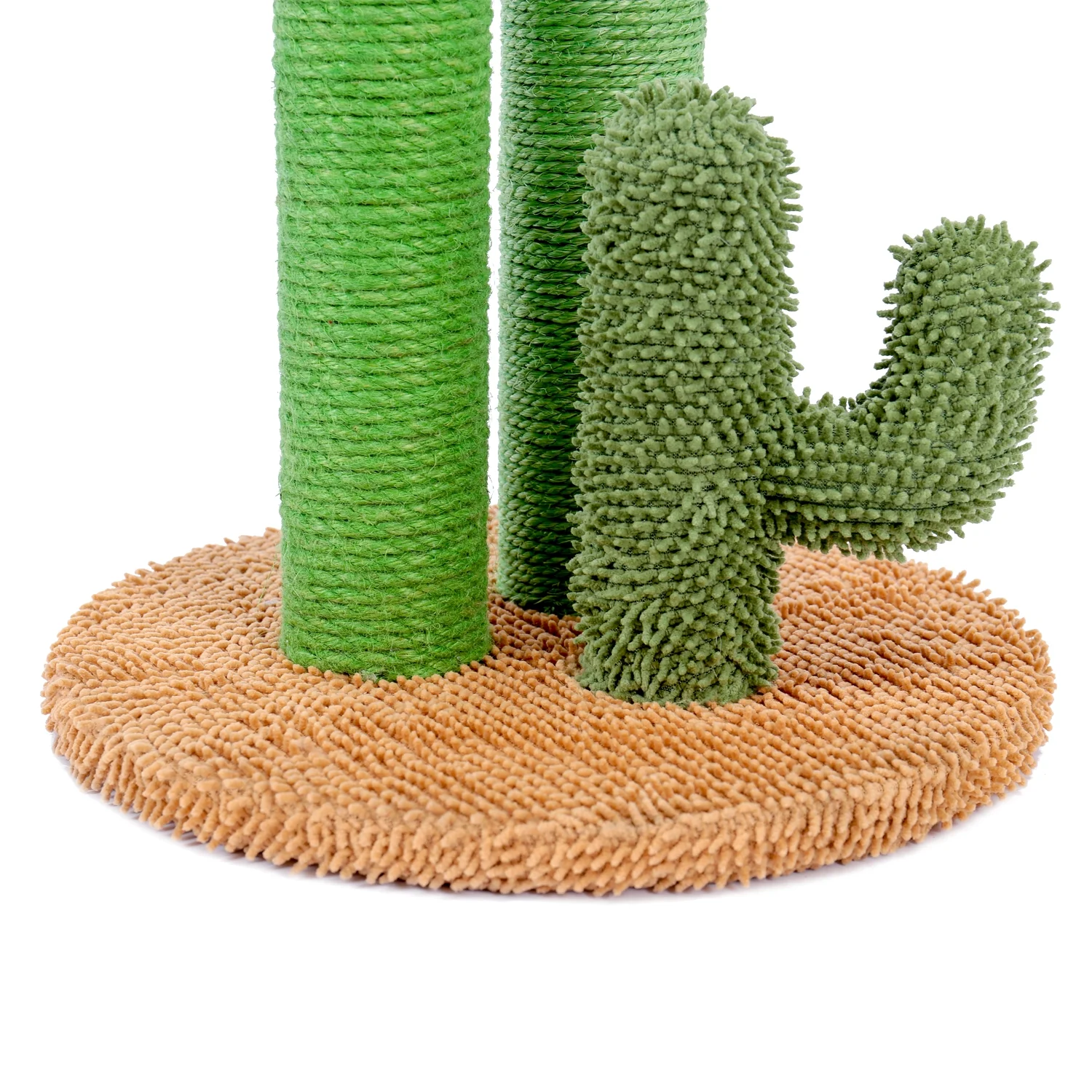 Cactus Cat Scratching Posts Sisal Claw Scratcher Cat Interactive Toy Gift, Green