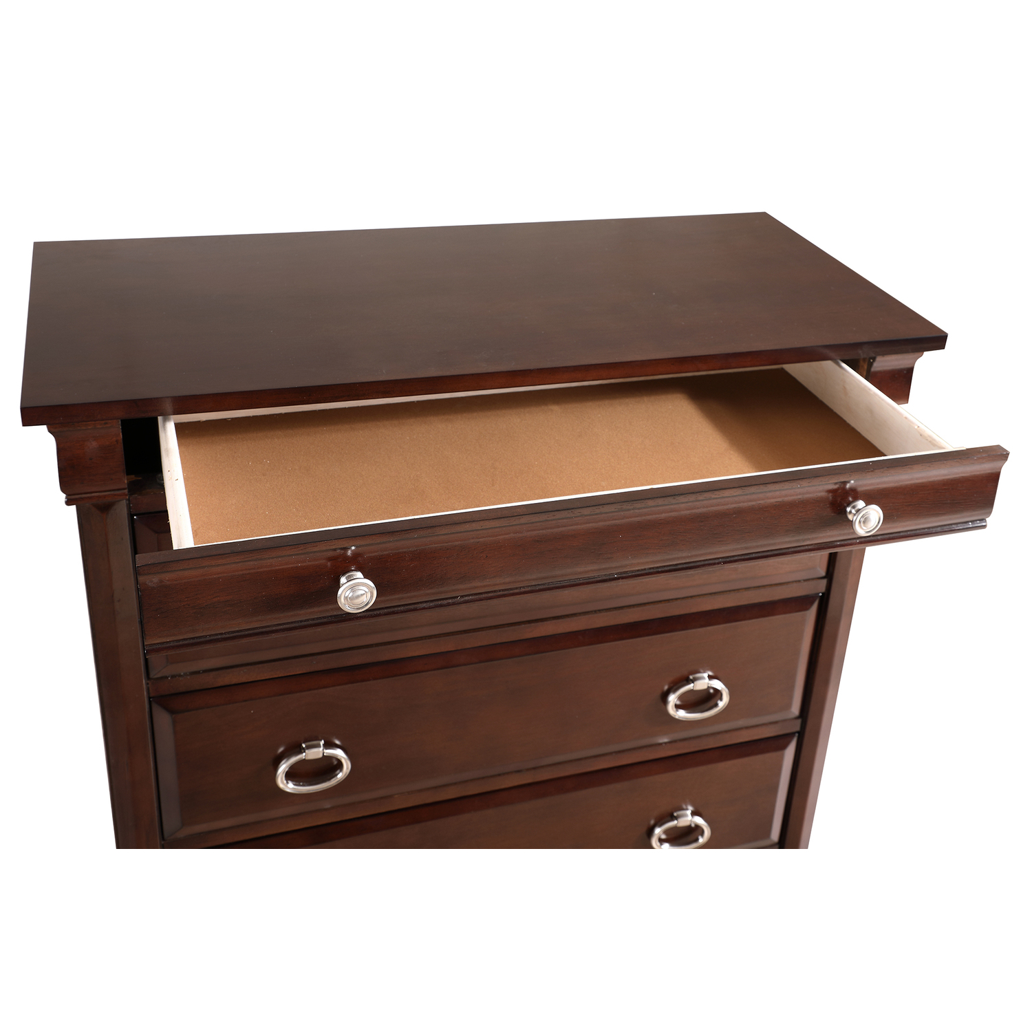 Passion Furniture PF-G9000-CH 36 x 17 x 53 in. Triton 6-Drawer Chest of Drawers, Cappuccino