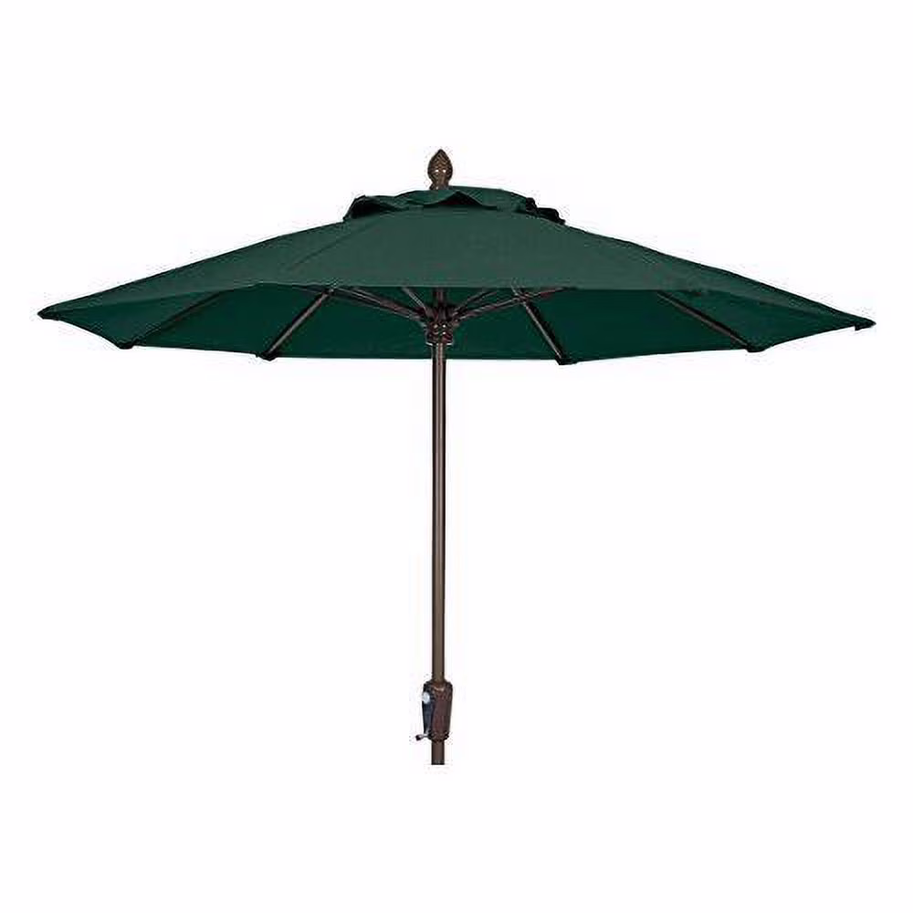 Fiberbuilt 7.5' Oct Market 8 Rib Push up Champagne Bronze with Forest Green Marine Grade Canopy, 9MPUCB-8603