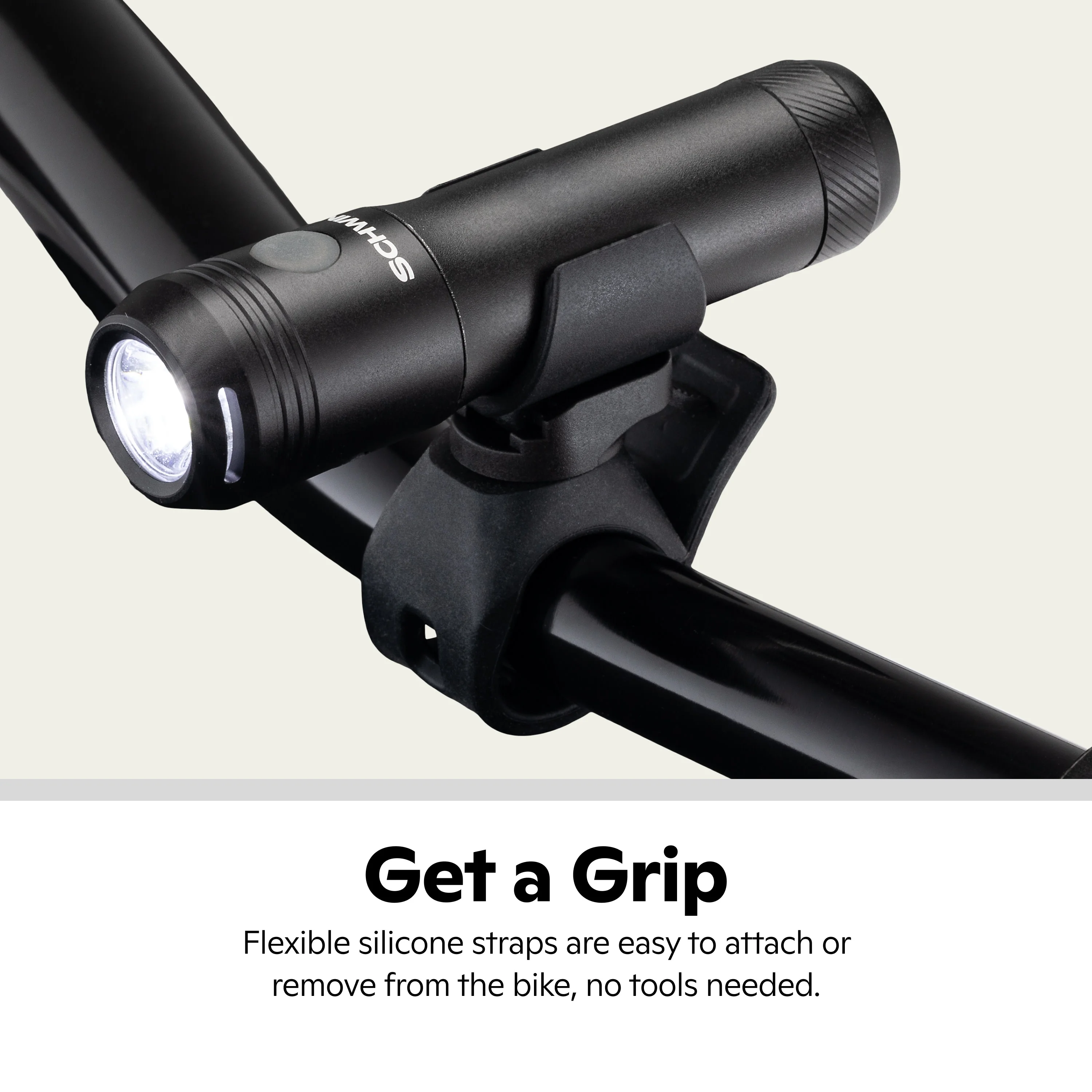 Schwinn USB Rechargeable Light Set, 500 Lumens, Black