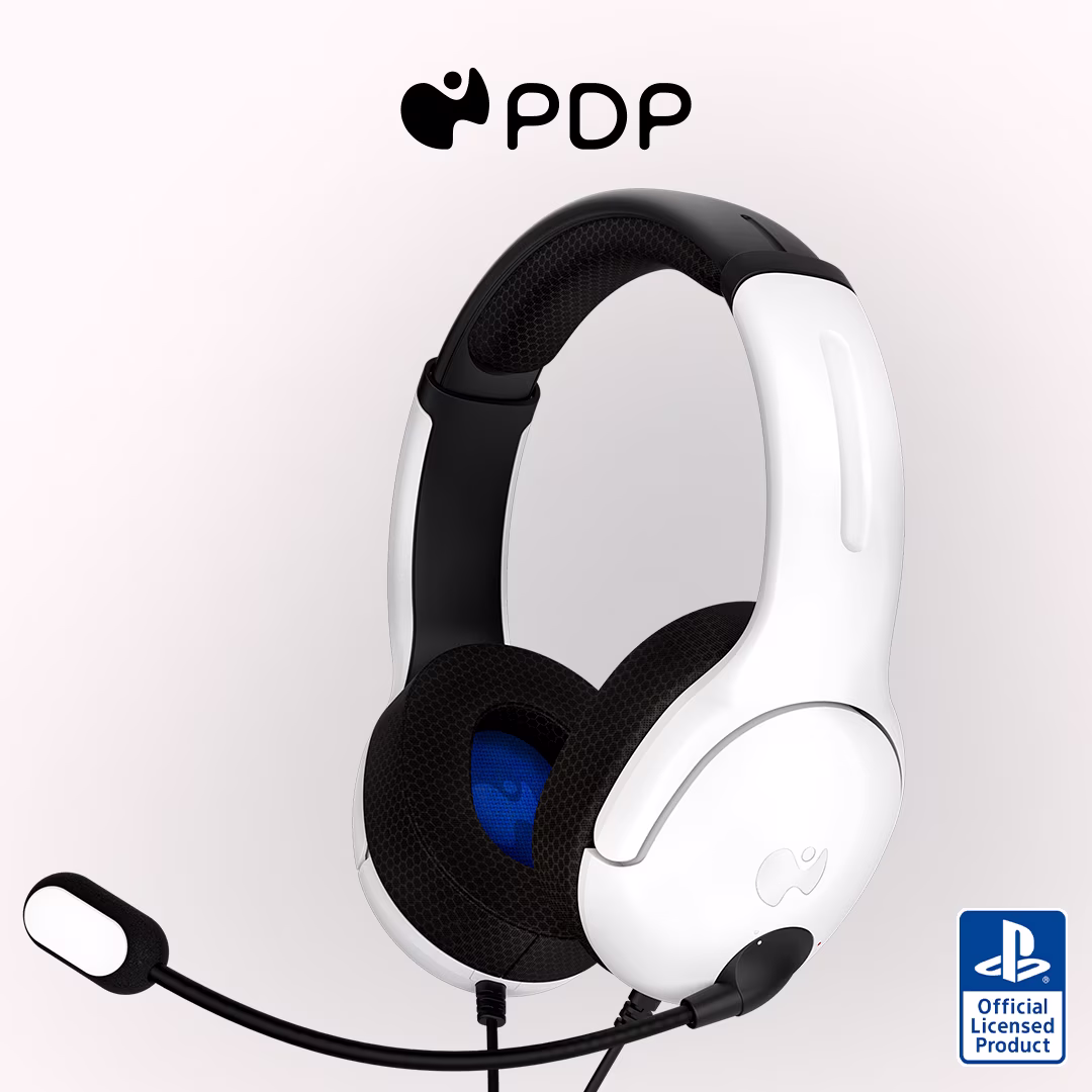 PDP AIRLITE Wired Headset: Frost White - PlayStation, PlayStation 5 PlayStation 4