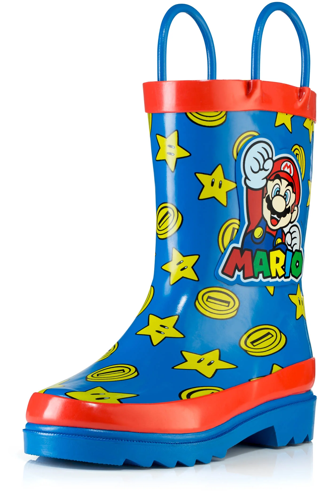 Nintendo Super Mario Blue Rubber Rain Boots - Size 13 little Kid