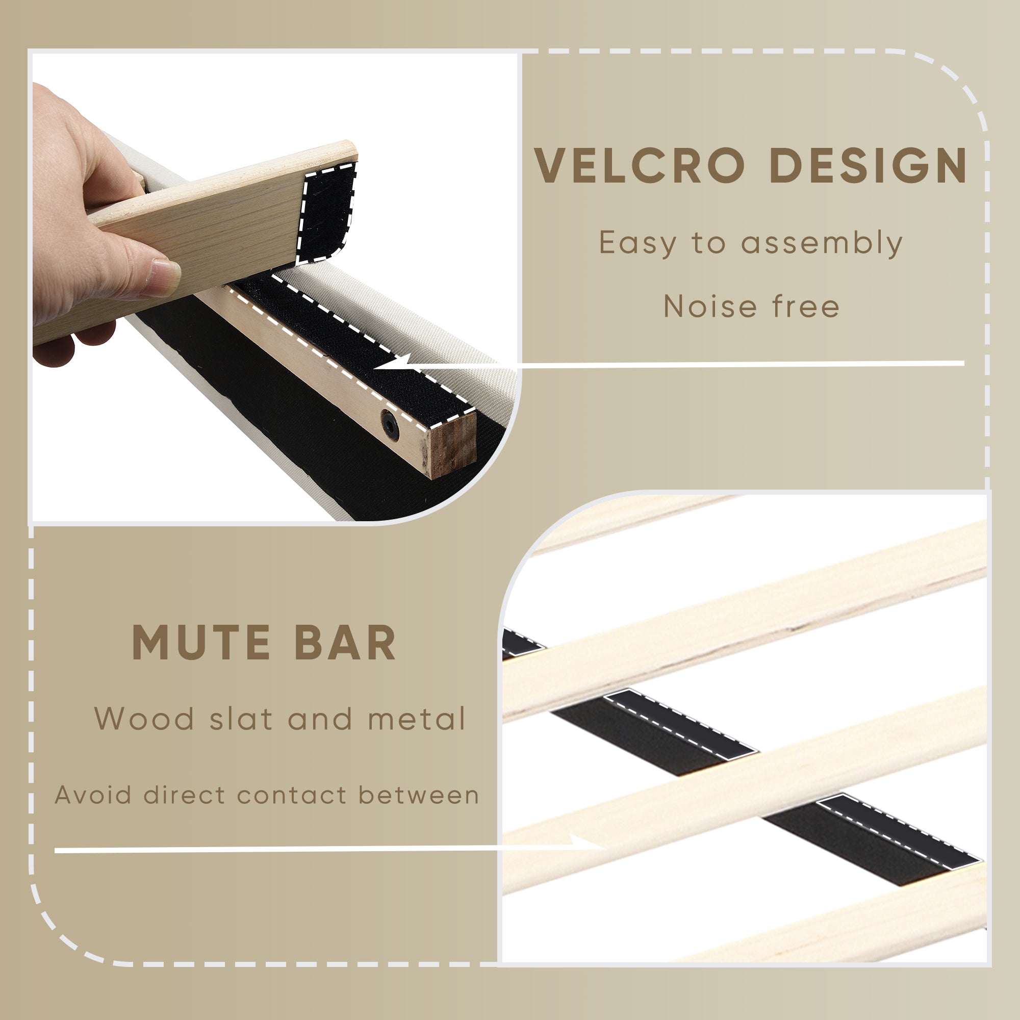 ElegantDreams Queen Bed Frame