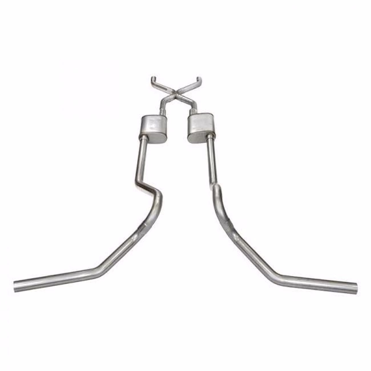 Pypes Performance Exhaust Fits 1965 -1974 Ford Truck 2wd; Crossmember Back Exhaust System; Stainless SFT65