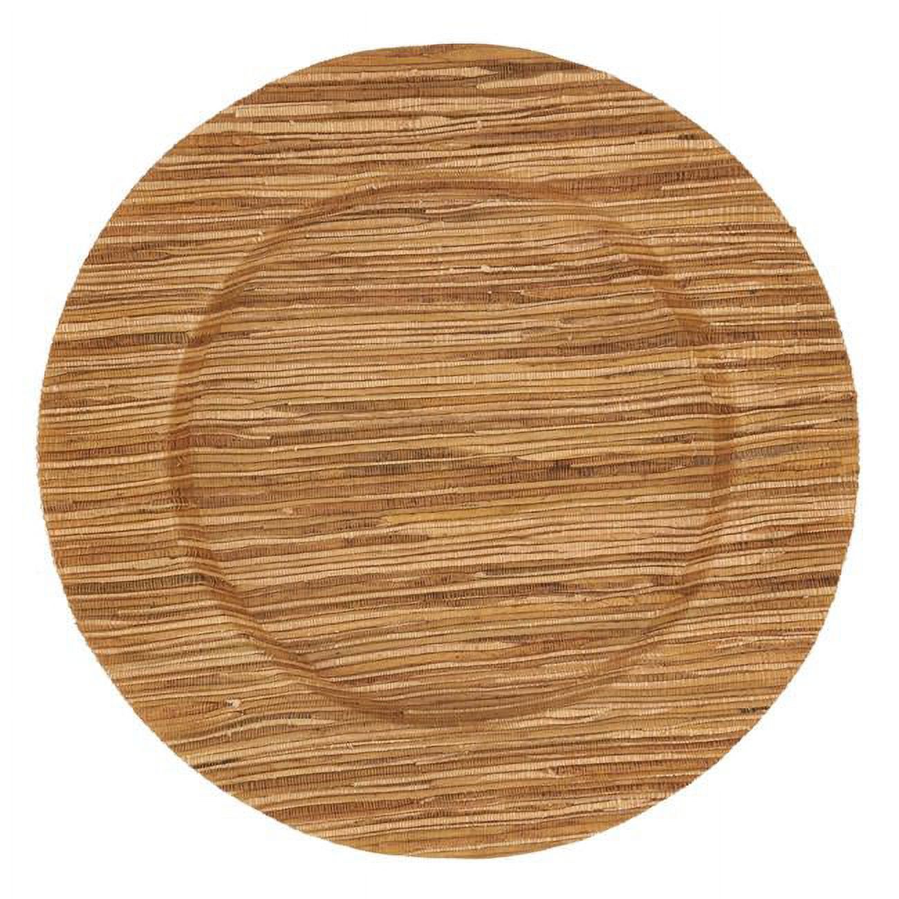 13 in. Round Water Hyacinth Charger Plate, Natural - Set of 4