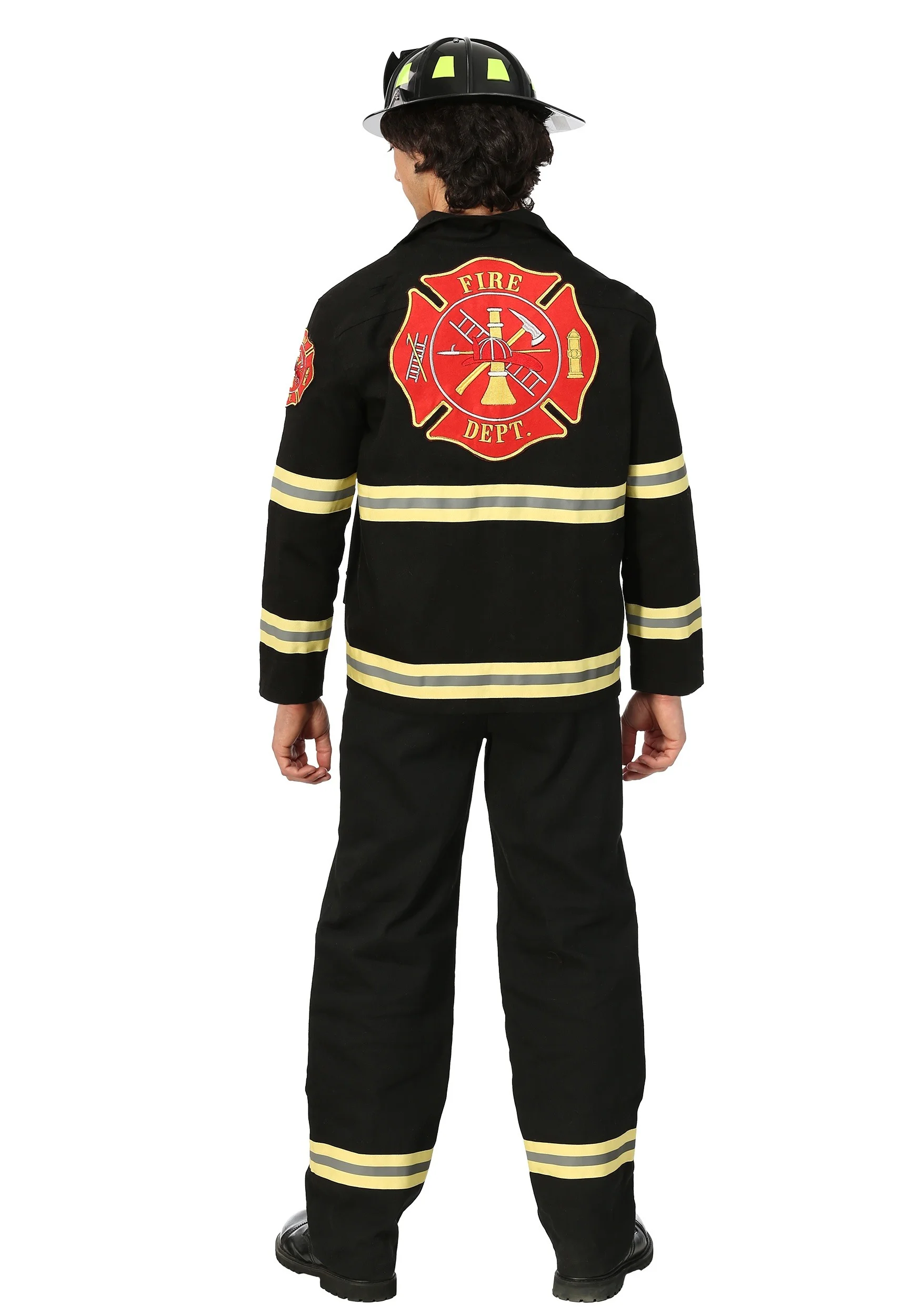Men's Black Uniform Firefighter Costume