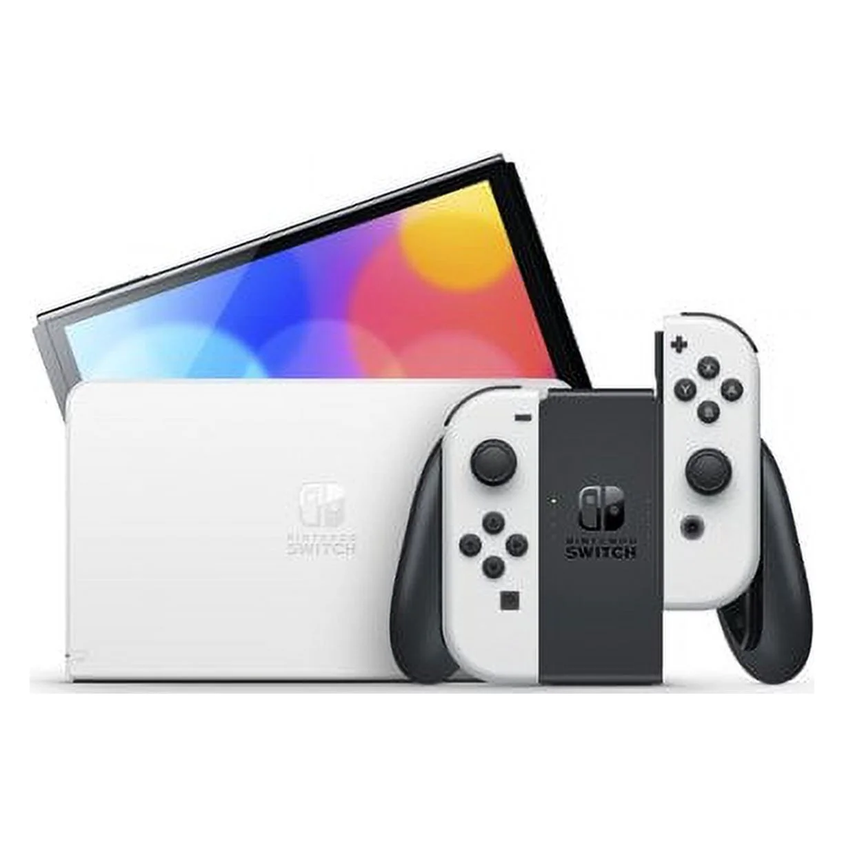 Newest Nintendo Switch Oled White Joy-Con Console With NSSDC 32gb Storage Card, 10 in 1 Case and High Sped HDMI Bundl