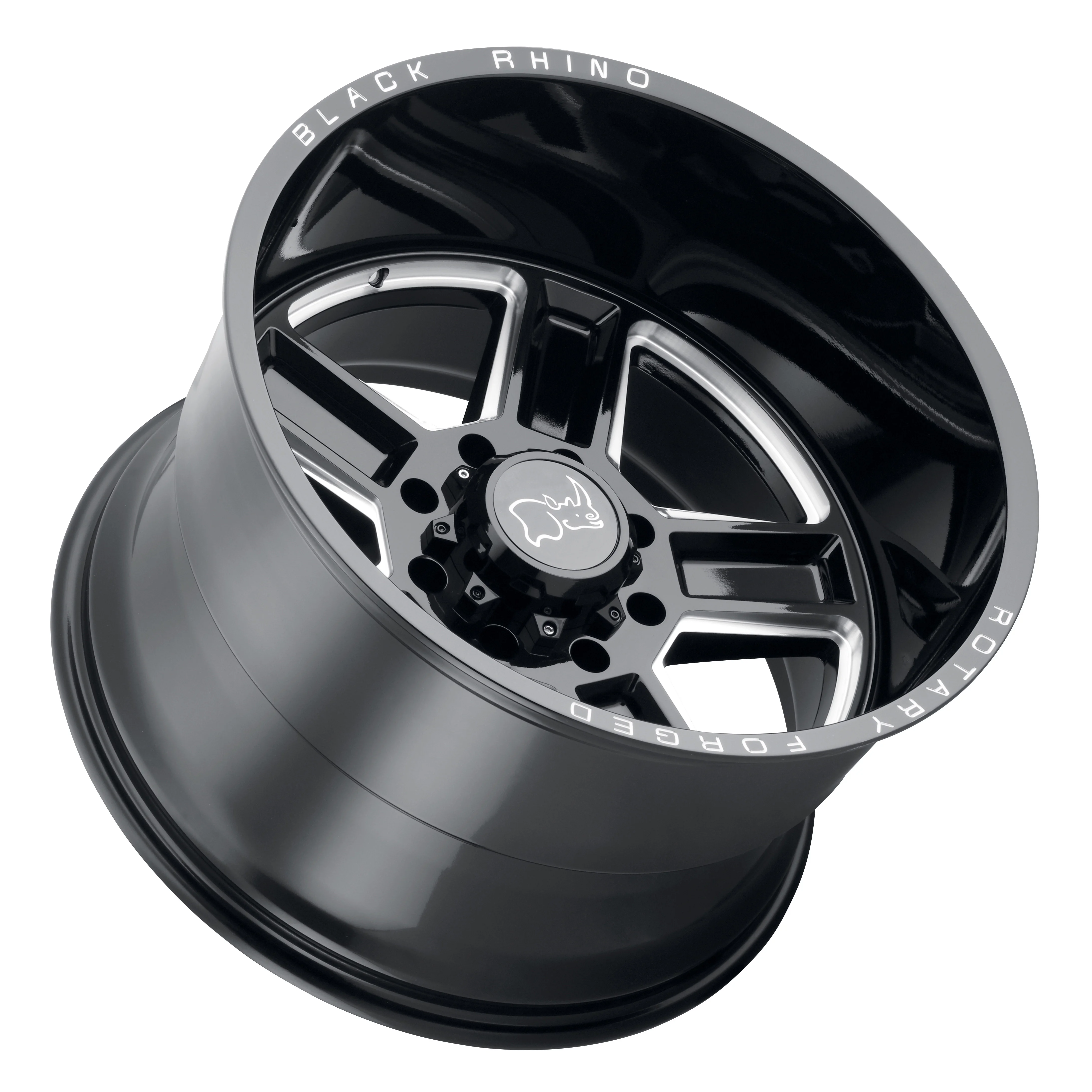 Black Rhino Cast Aluminum Rim BRCAN 24X14 8X6.5 G-BLK-MILL -76MM, 2414CAN-68165B22