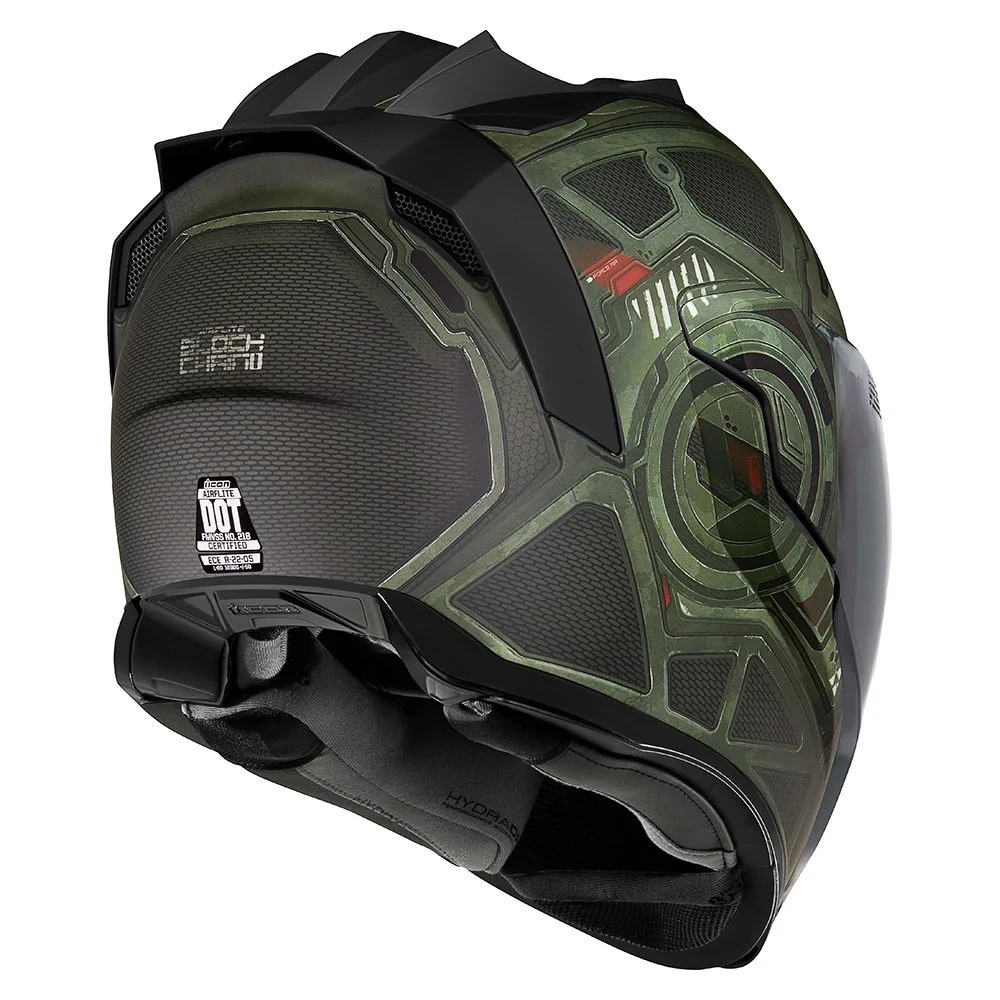 Icon Airflite Blockchain Motorcycle Helmet Green XS