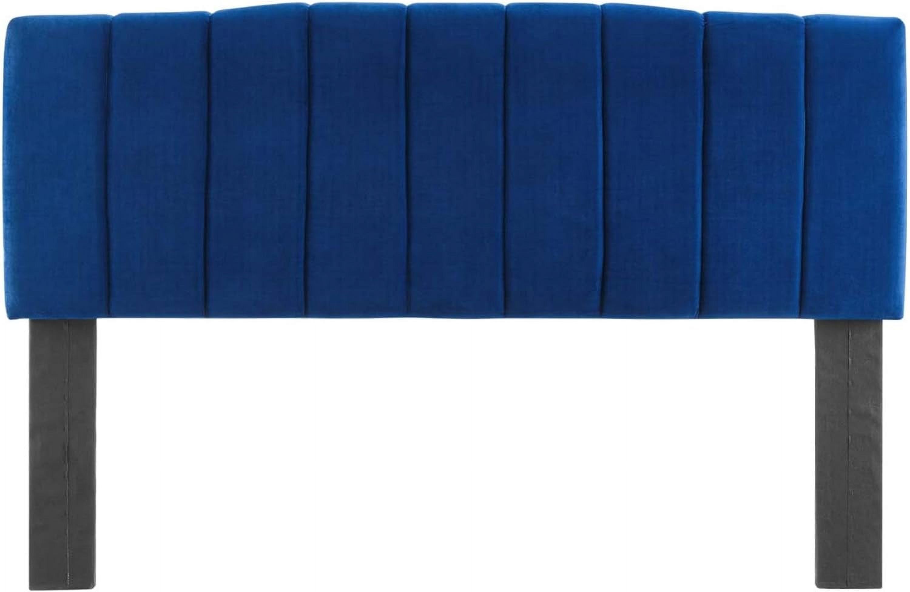 Camilla Channel Tufted Performance Velvet King/California King Headboard - Navy