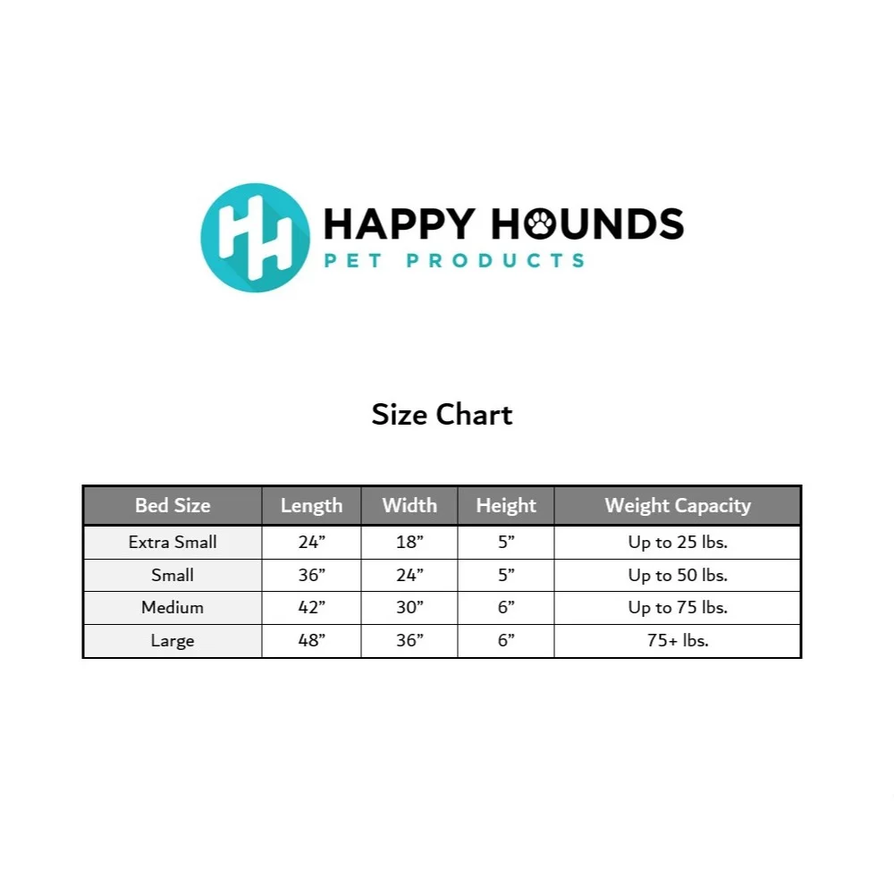 Happy Hounds Buster Rectangle Pillow Style Dog Bed, Denim, Medium (42 x 30 in.)