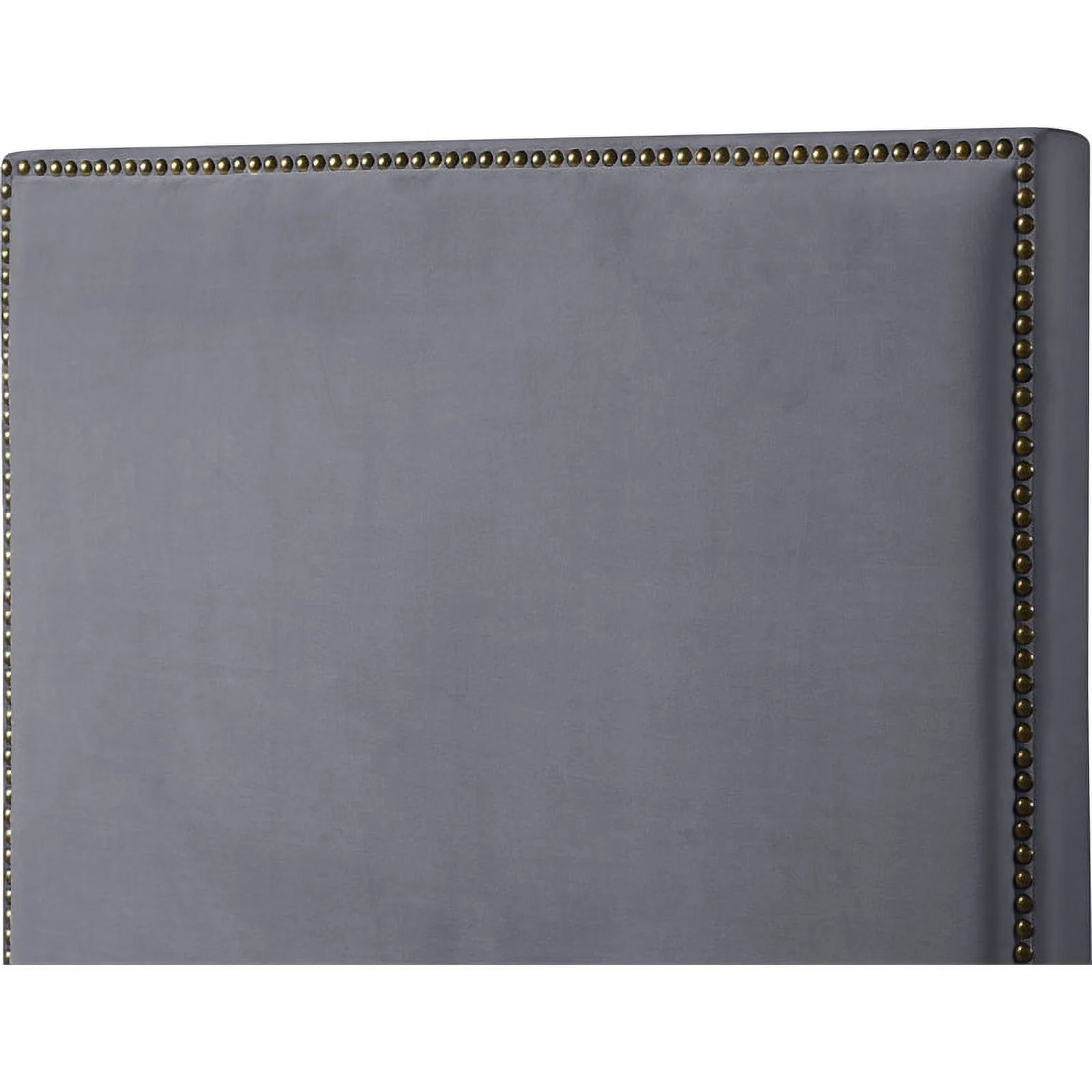 Meridian Furniture Harlie Gray Velvet Queen Bed