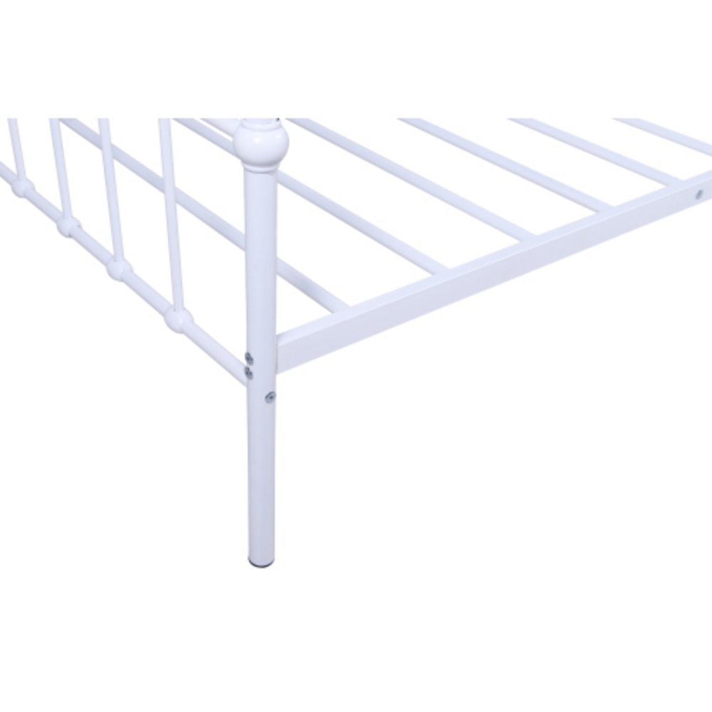 Metal Frame Daybed with trundle White + Metal