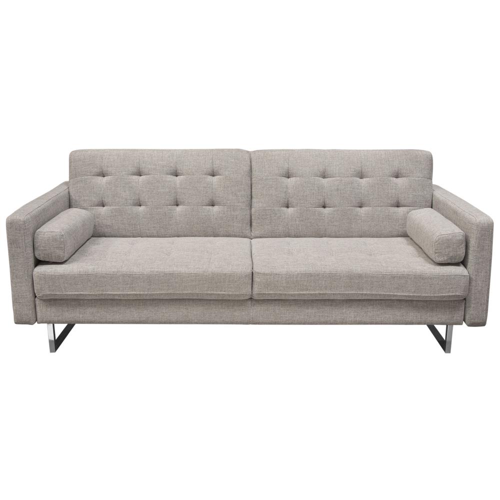 Nova Lifestyle Opus Convertible Tufted Sofa in Barley Fabric