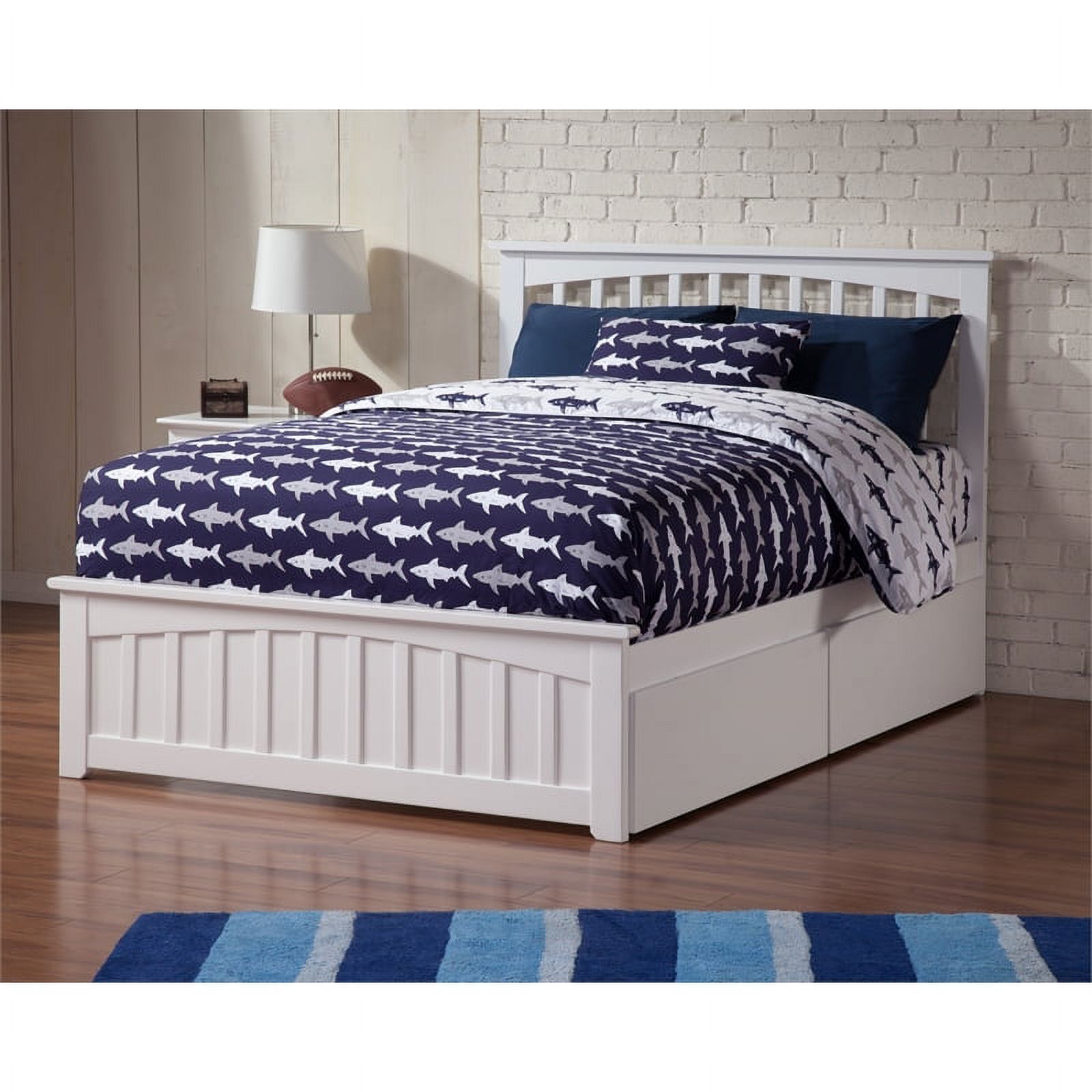 Leo & Lacey Urban Full Storage Platform Bed in White
