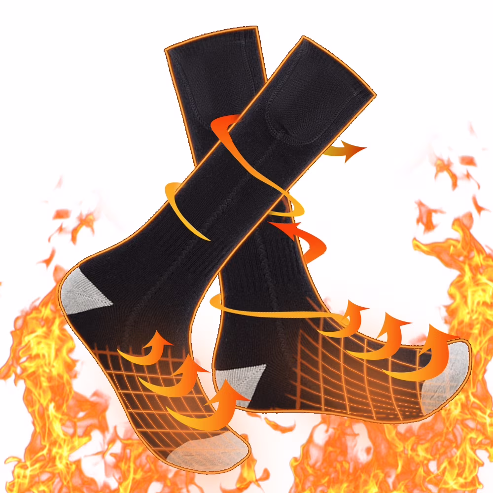 TOMSHOO Heated Socks for Men Women, Washable Electric Thermal Warming Socks for Hunting Winter Skiing Outdoors