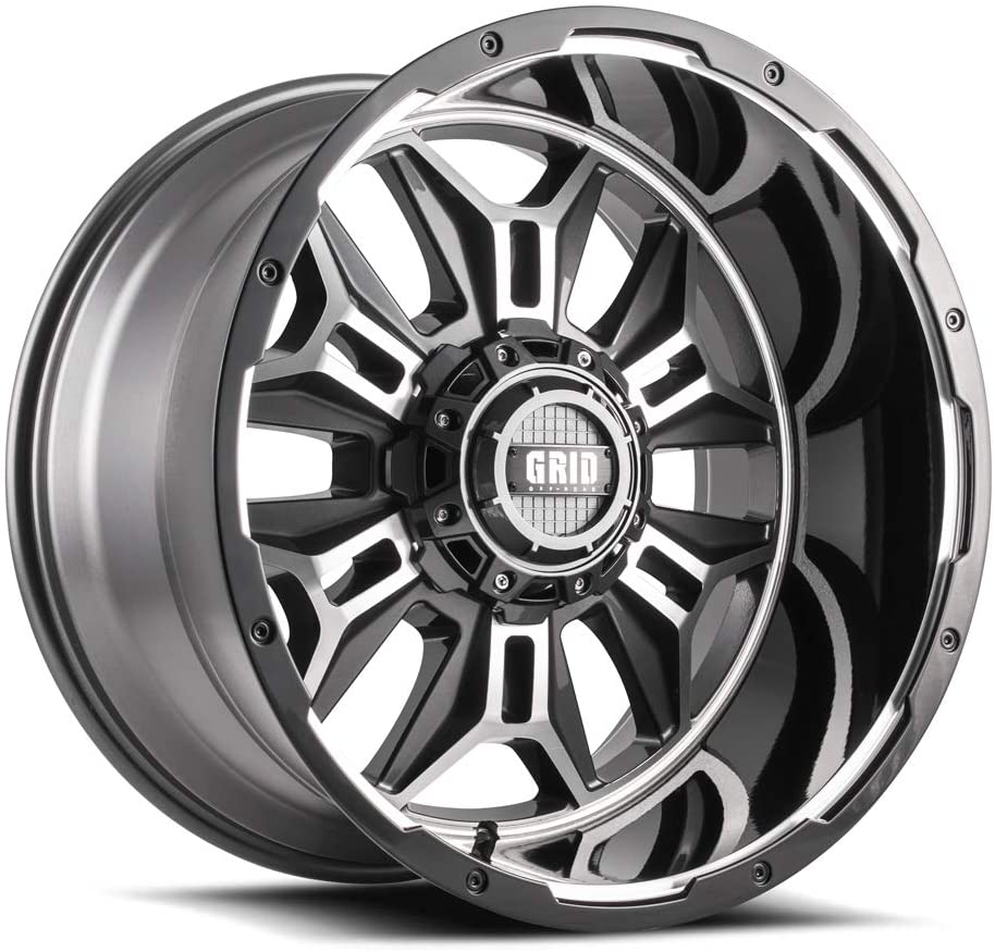 Grid Custom Wheel for 18x9 inch Gloss Black with Milled Accents B18952M87