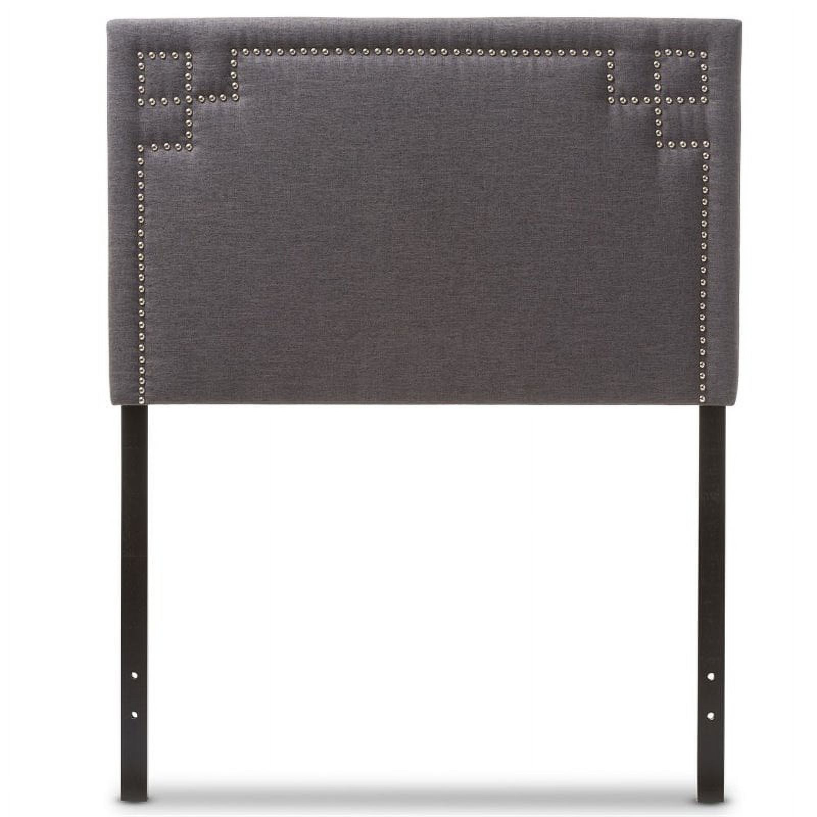 Kingfisher Lane Upholstered Twin Headboard in Dark Gray