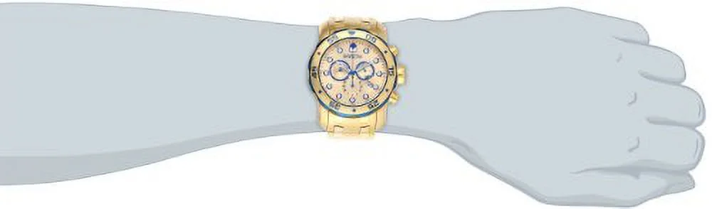 Men's Pro Diver Chrono 18K Gold Plated SS Gold-Tone Dial