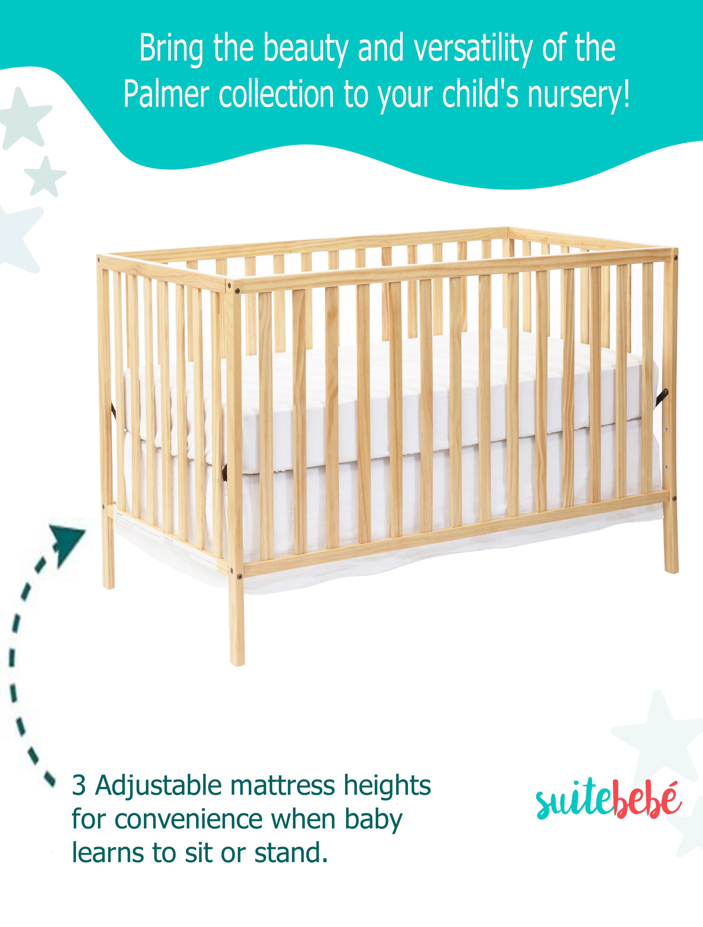 Suite Bebe  Palmer Island Crib, Natural