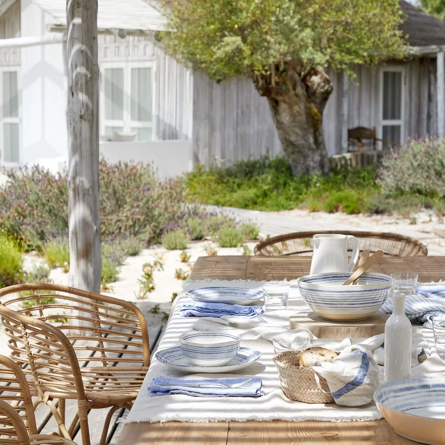 Ceramic Stoneware 11'' Dinner Plate - Nantucket Collection, White | Microwave & Dishwasher Safe Dinnerware | Food Safe Glazing | Restaurant Quality Tableware