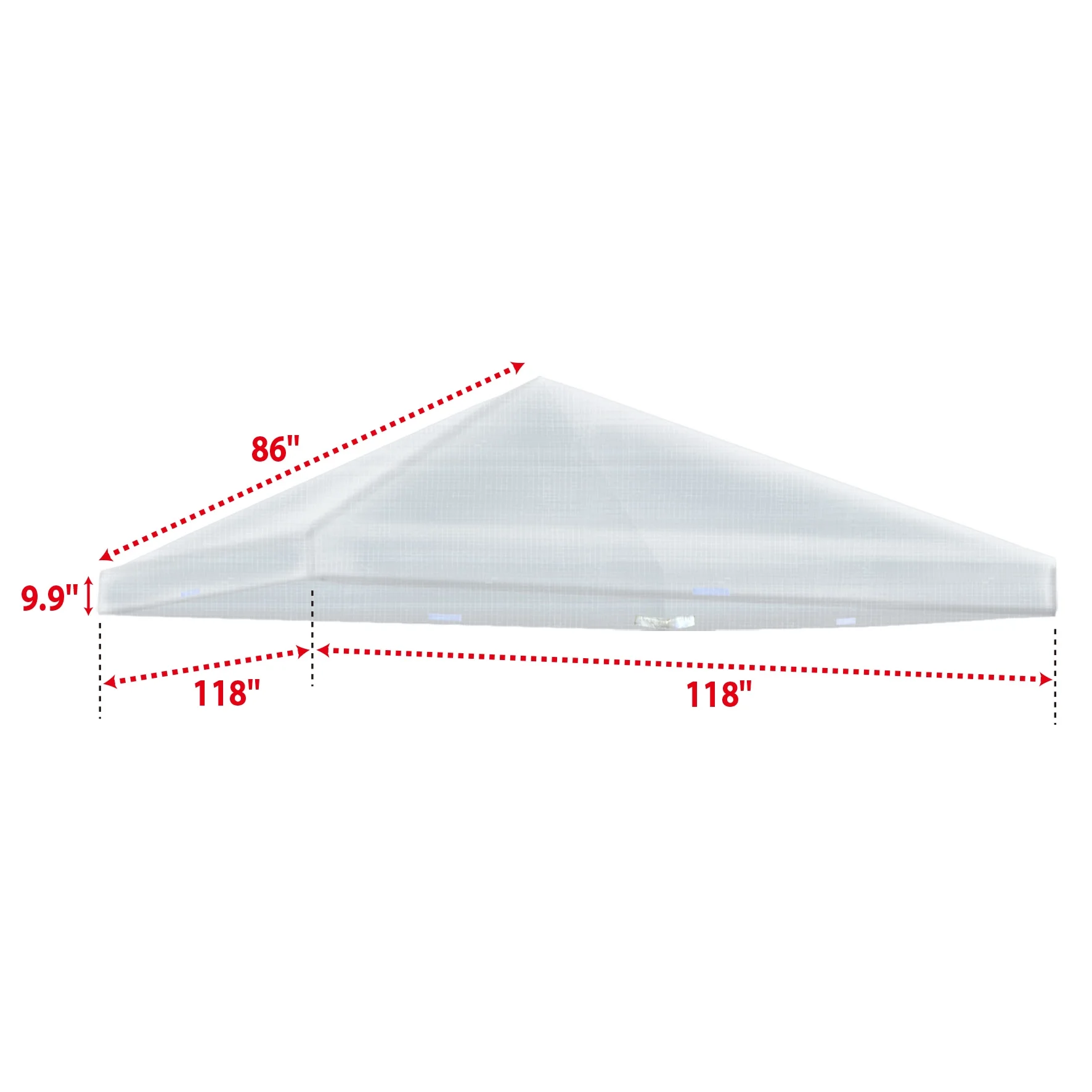 YardGrow 10'x10' Replacement Gazebo Top Canopy Transparent Waterproof Protective Cover Only